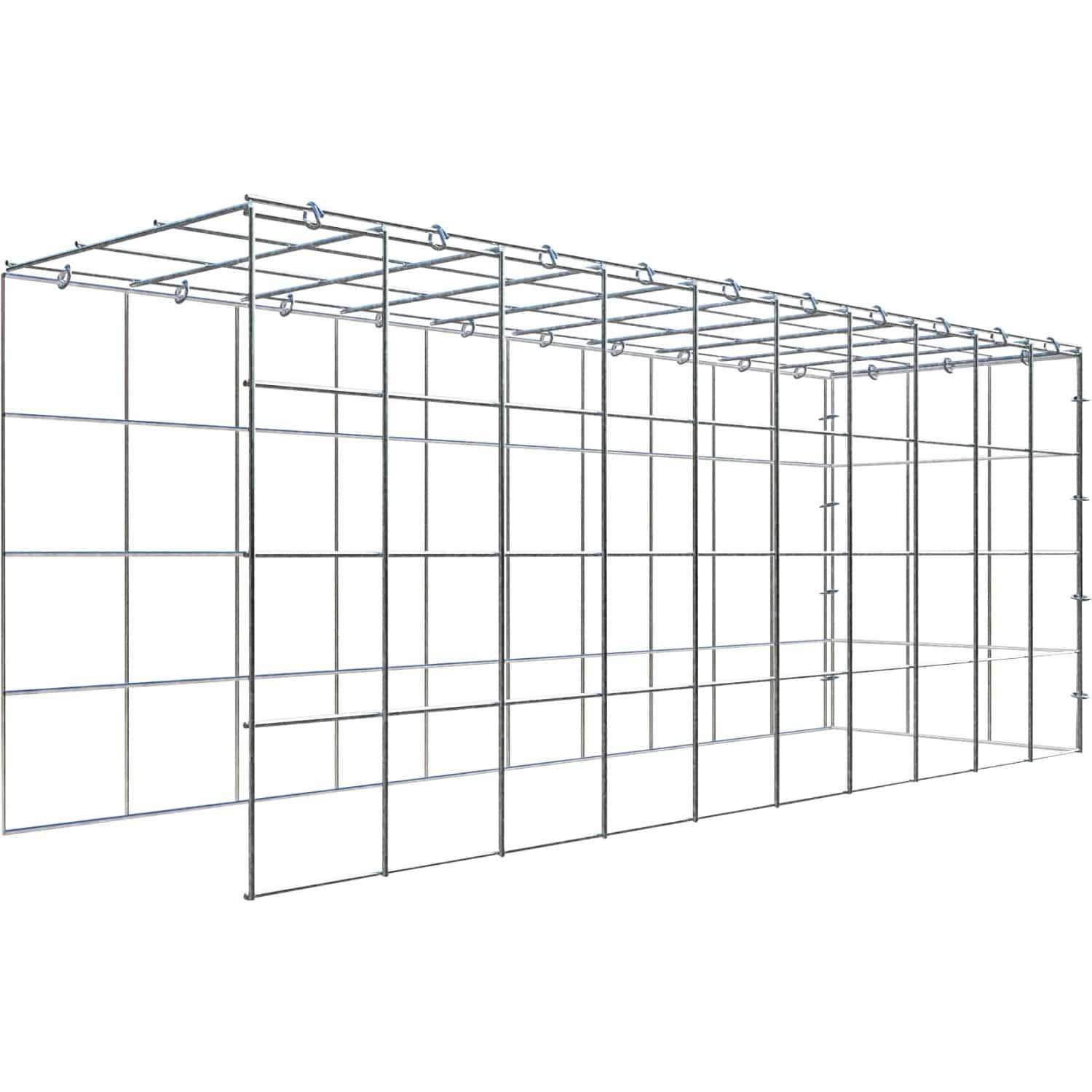 Gabiona C-Ring-Gabione-Anbaukorb Typ 4 40 x 100 x 30 cm Maschenw 10 x 10 cm