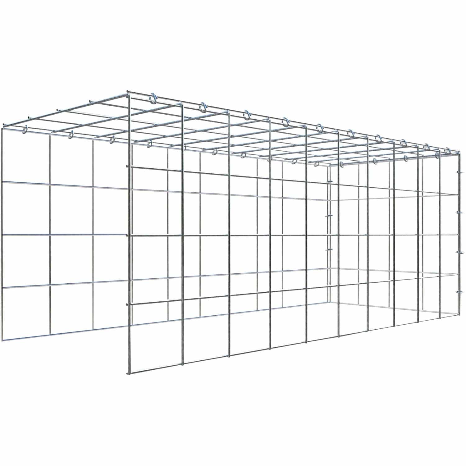 Gabiona C-Ring-Gabione-Anbaukorb Typ 4 40 x 100 x 40 cm Maschenw 10 x 10 cm