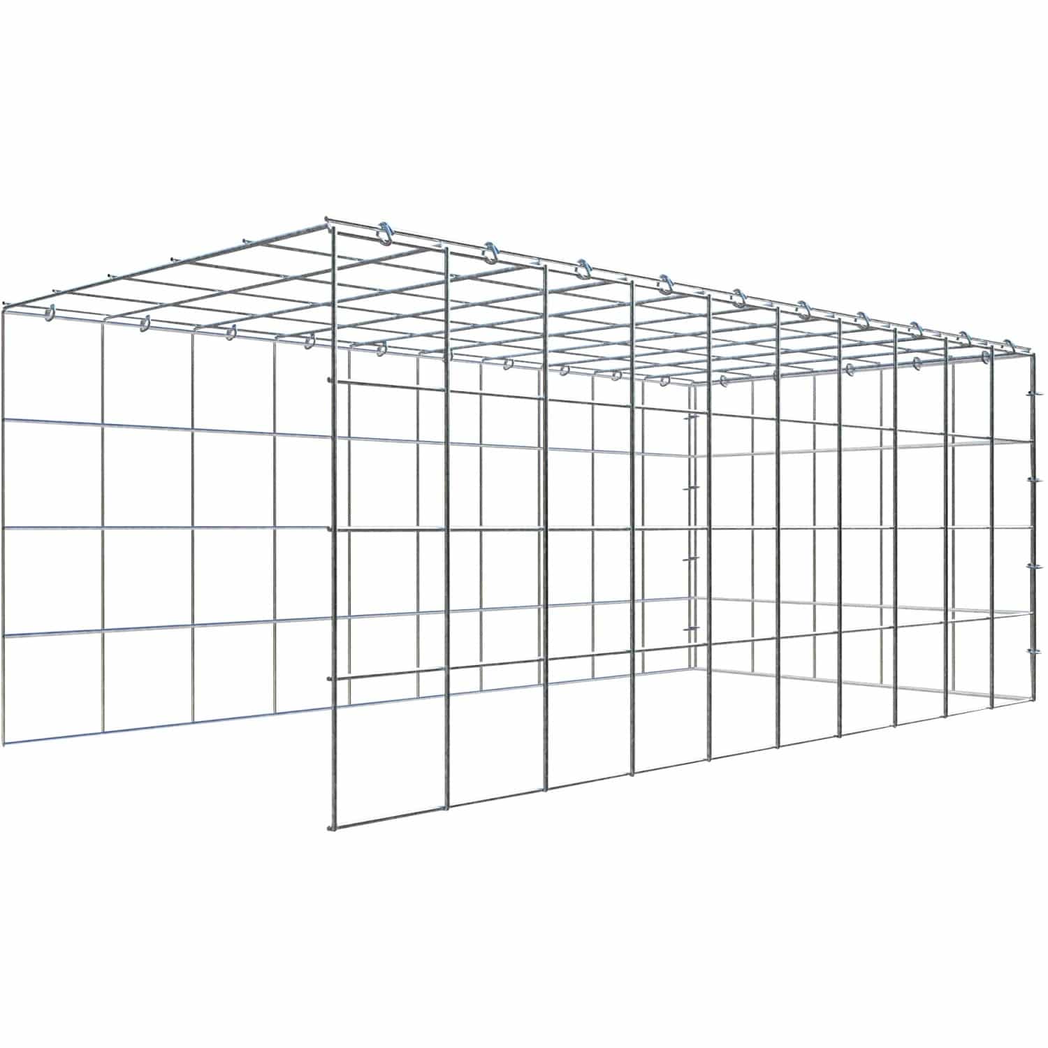 Gabiona C-Ring-Gabione-Anbaukorb Typ 4 40 x 100 x 50 cm Maschenw 10 x 10 cm