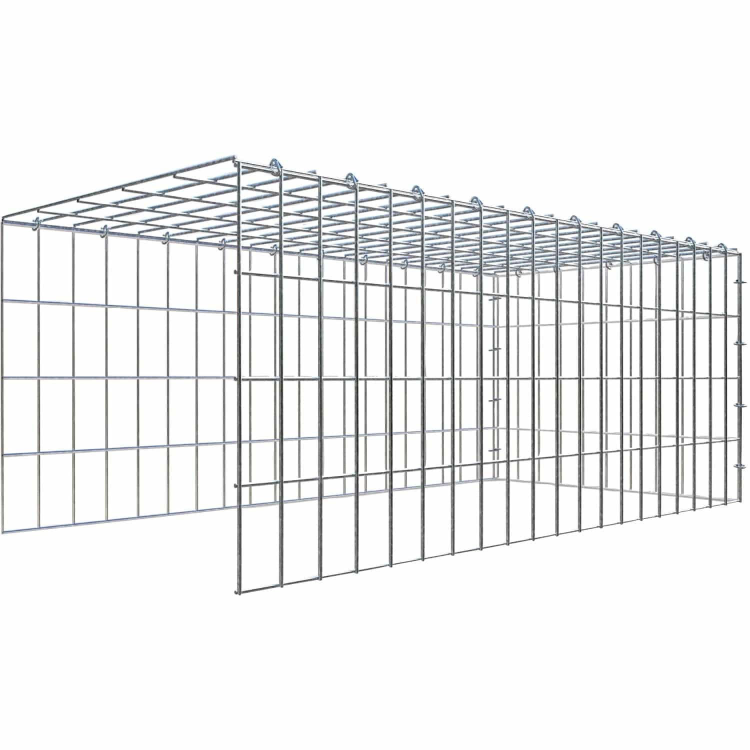 Gabiona C-Ring-Gabione-Anbaukorb Typ 4 40 x 100 x 50 cm Maschenw 5 x 10 cm