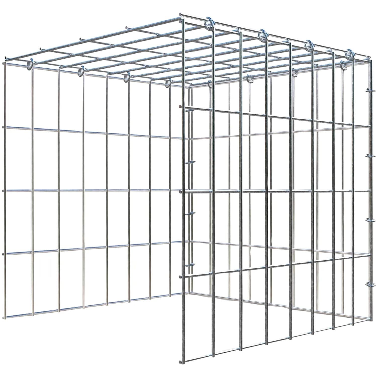 Gabiona C-Ring-Gabione-Anbaukorb Typ 4 40 x 40 x 40 cm Maschenw 5 x 10 cm