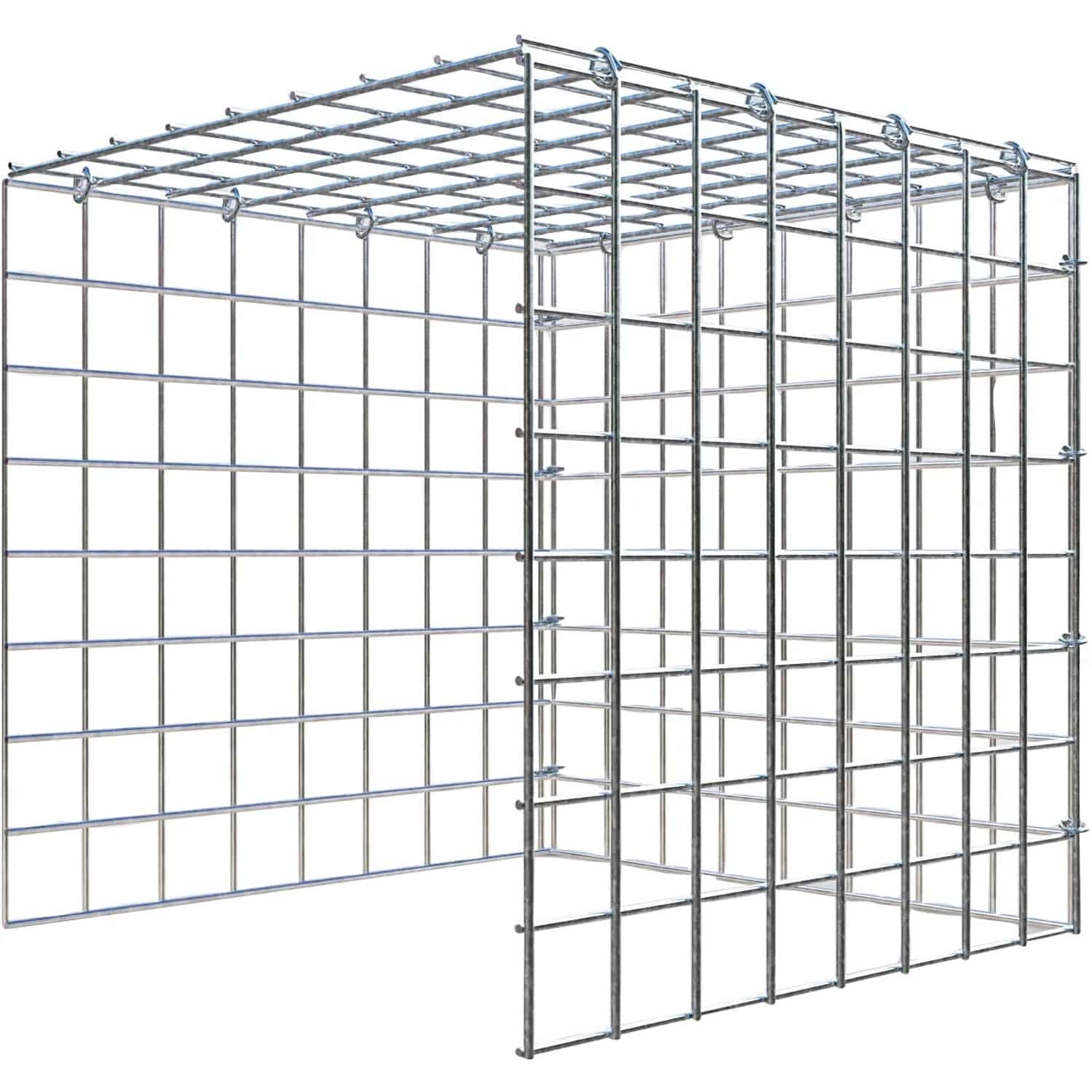 Gabiona C-Ring-Gabione-Anbaukorb Typ 4 40 x 40 x 40 cm Maschenw 5 x 5 cm