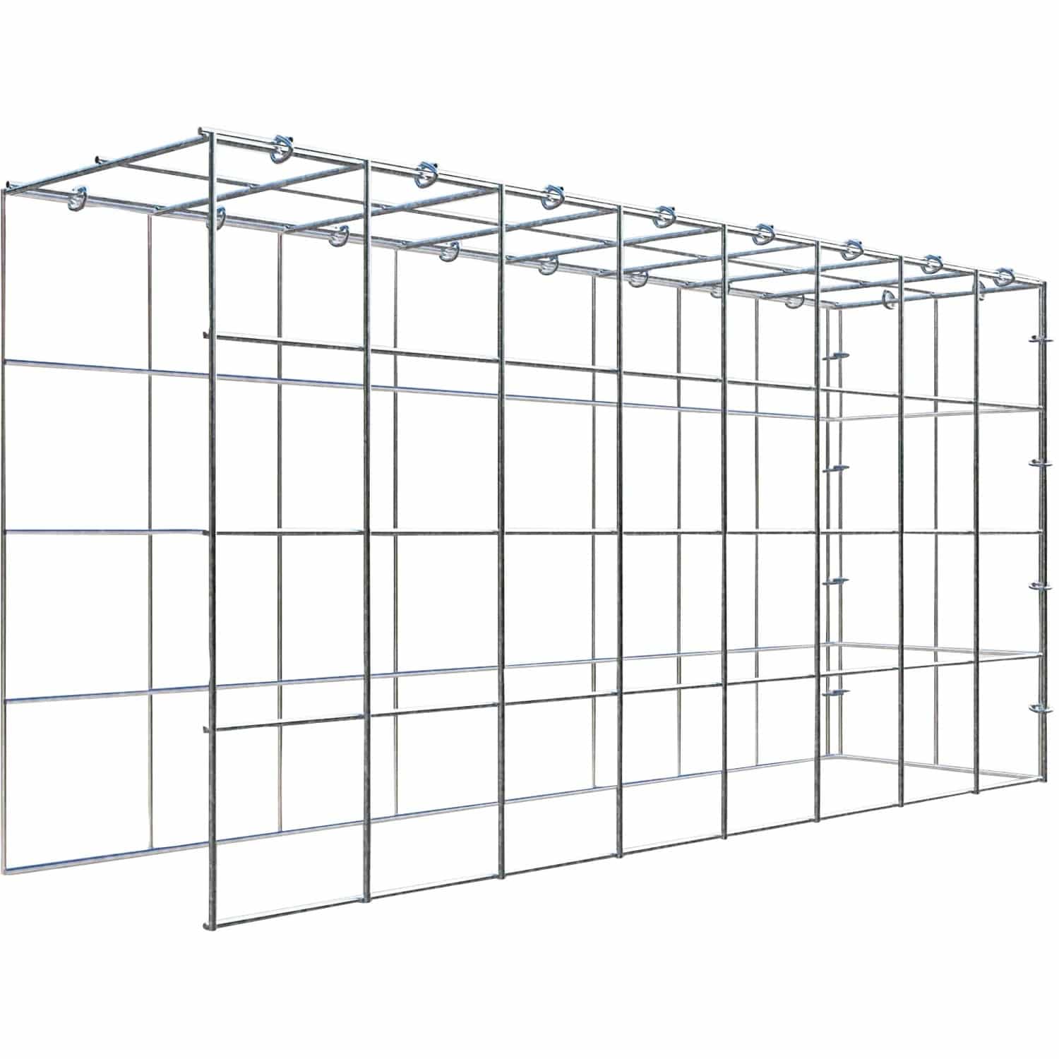 Gabiona C-Ring-Gabione-Anbaukorb Typ 4 40 x 80 x 20 cm Maschenw 10 x 10 cm