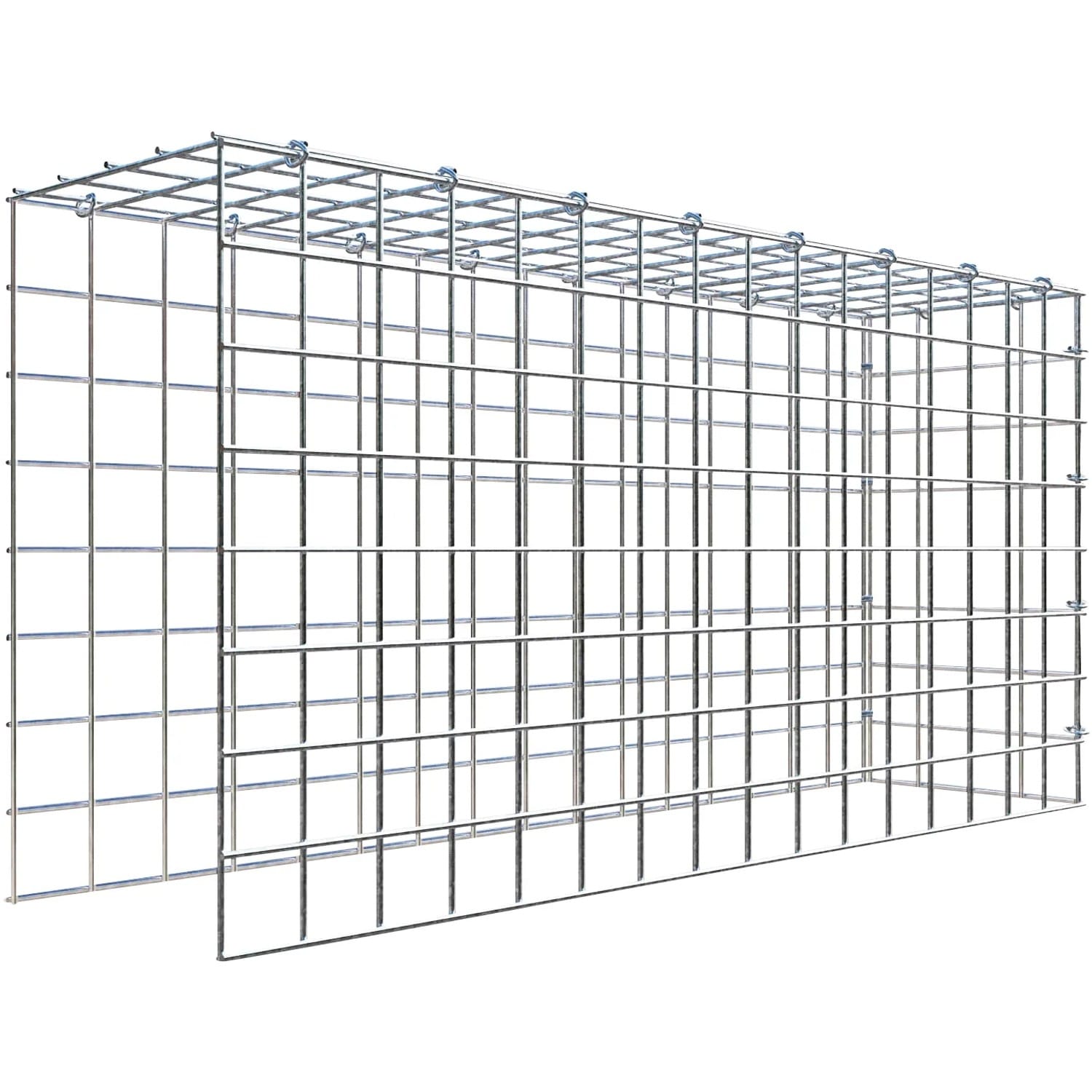 Gabiona C-Ring-Gabione-Anbaukorb Typ 4 40 x 80 x 20 cm Maschenw 5 x 5 cm