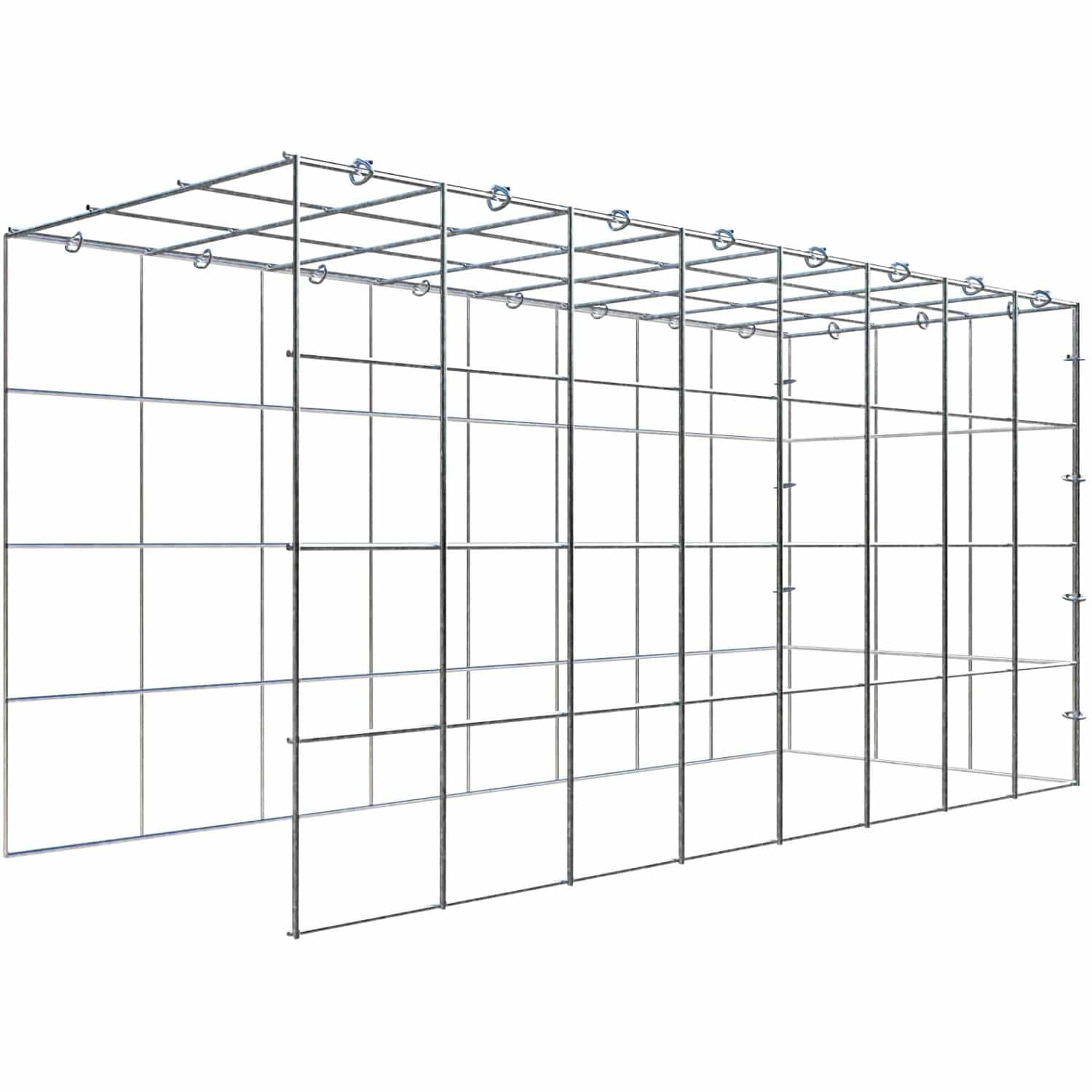 Gabiona C-Ring-Gabione-Anbaukorb Typ 4 40 x 80 x 30 cm Maschenw 10 x 10 cm