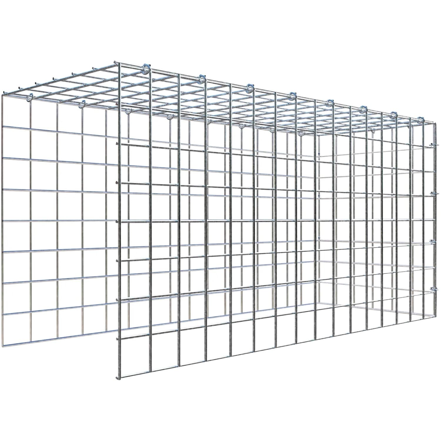Gabiona C-Ring-Gabione-Anbaukorb Typ 4 40 x 80 x 30 cm Maschenw 5 x 5 cm