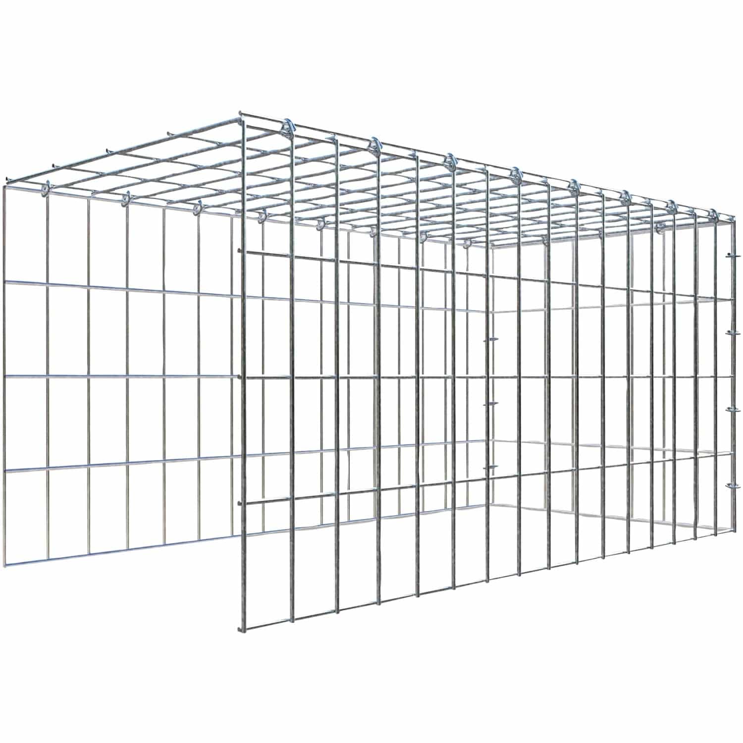 Gabiona C-Ring-Gabione-Anbaukorb Typ 4 40 x 80 x 40 cm Maschenw 5 x 10 cm