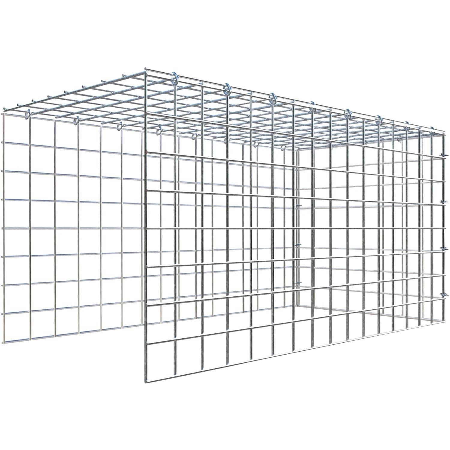 Gabiona C-Ring-Gabione-Anbaukorb Typ 4 40 x 80 x 40 cm Maschenw 5 x 5 cm