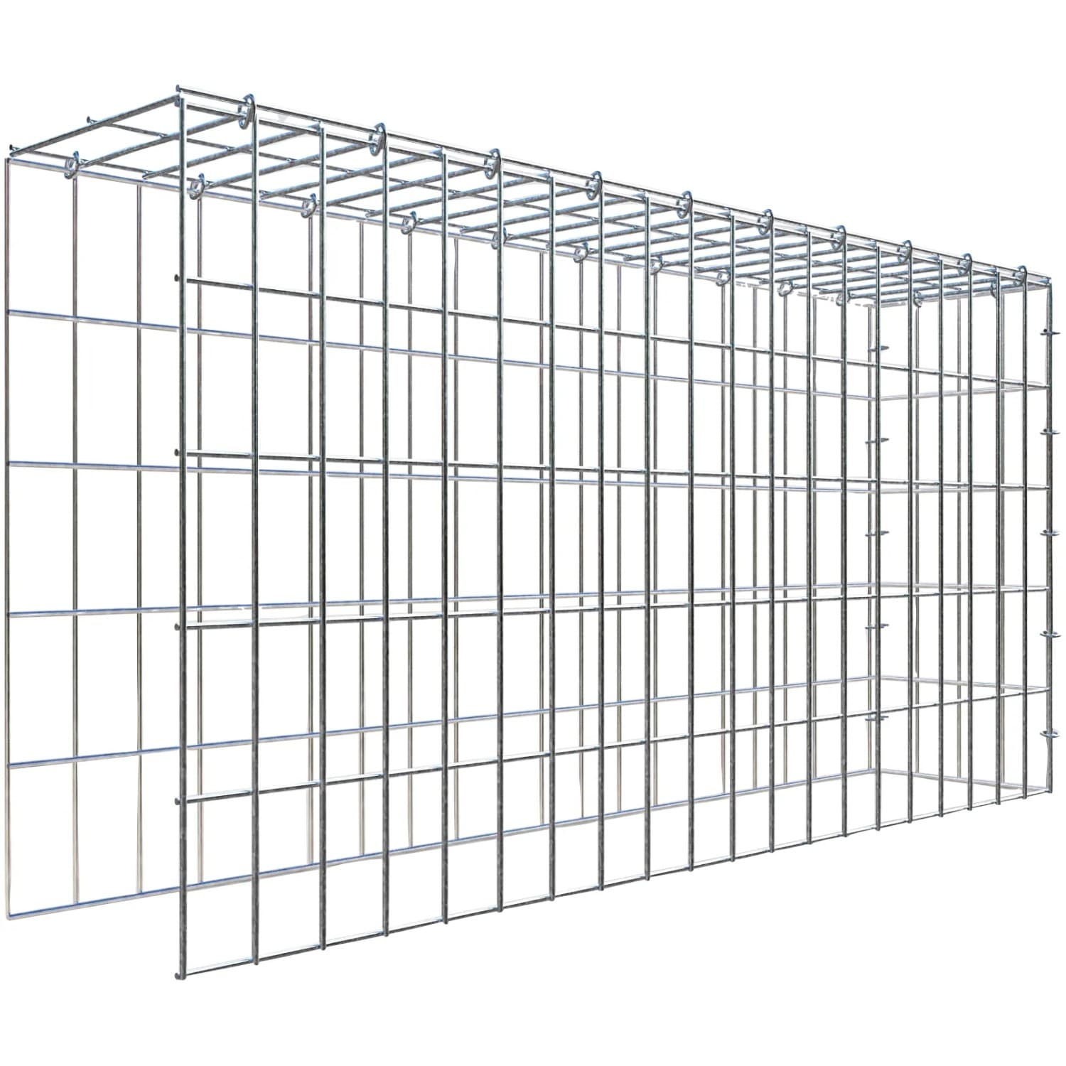 Gabiona C-Ring-Gabione-Anbaukorb Typ 4 50 x 100 x 20 cm Maschenw 5 x 10 cm