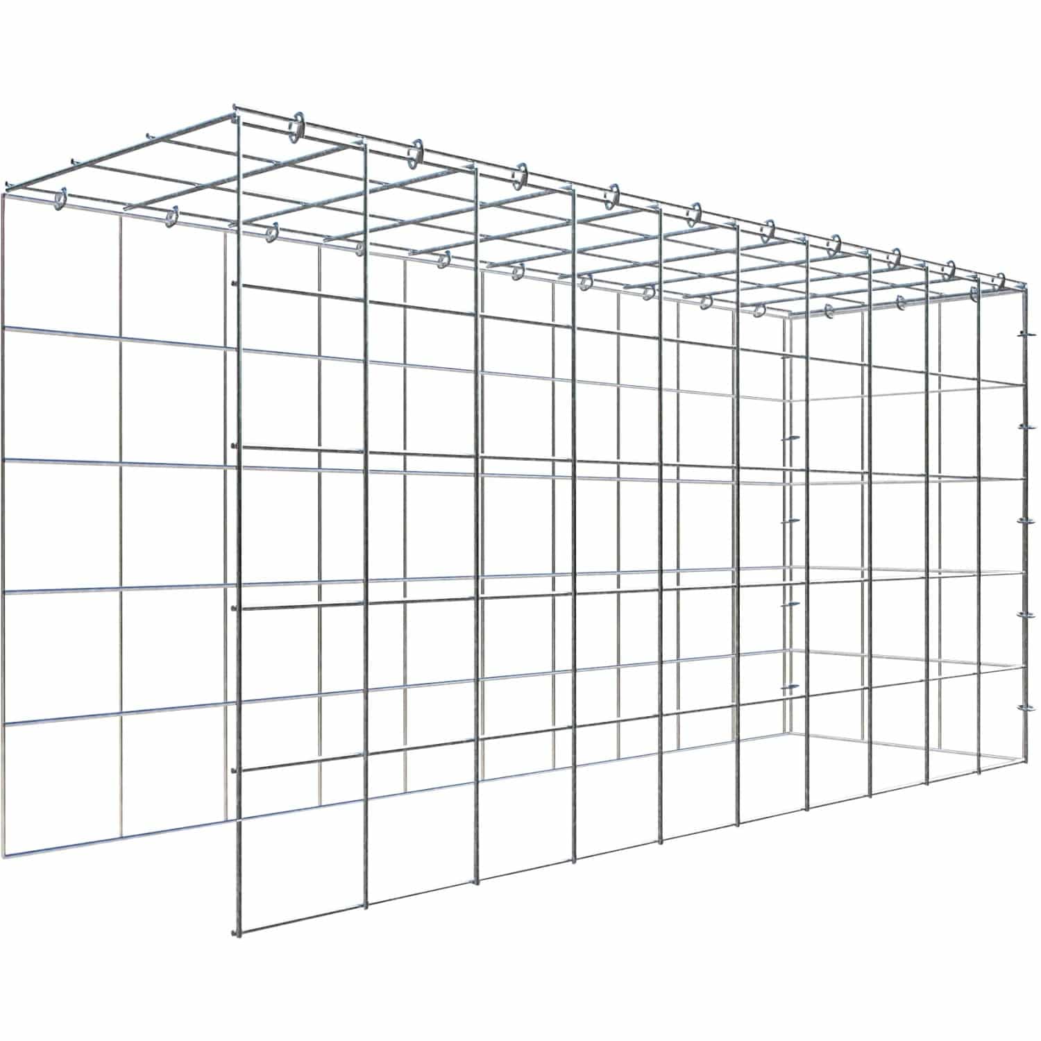Gabiona C-Ring-Gabione-Anbaukorb Typ 4 50 x 100 x 30 cm Maschenw 10 x 10 cm