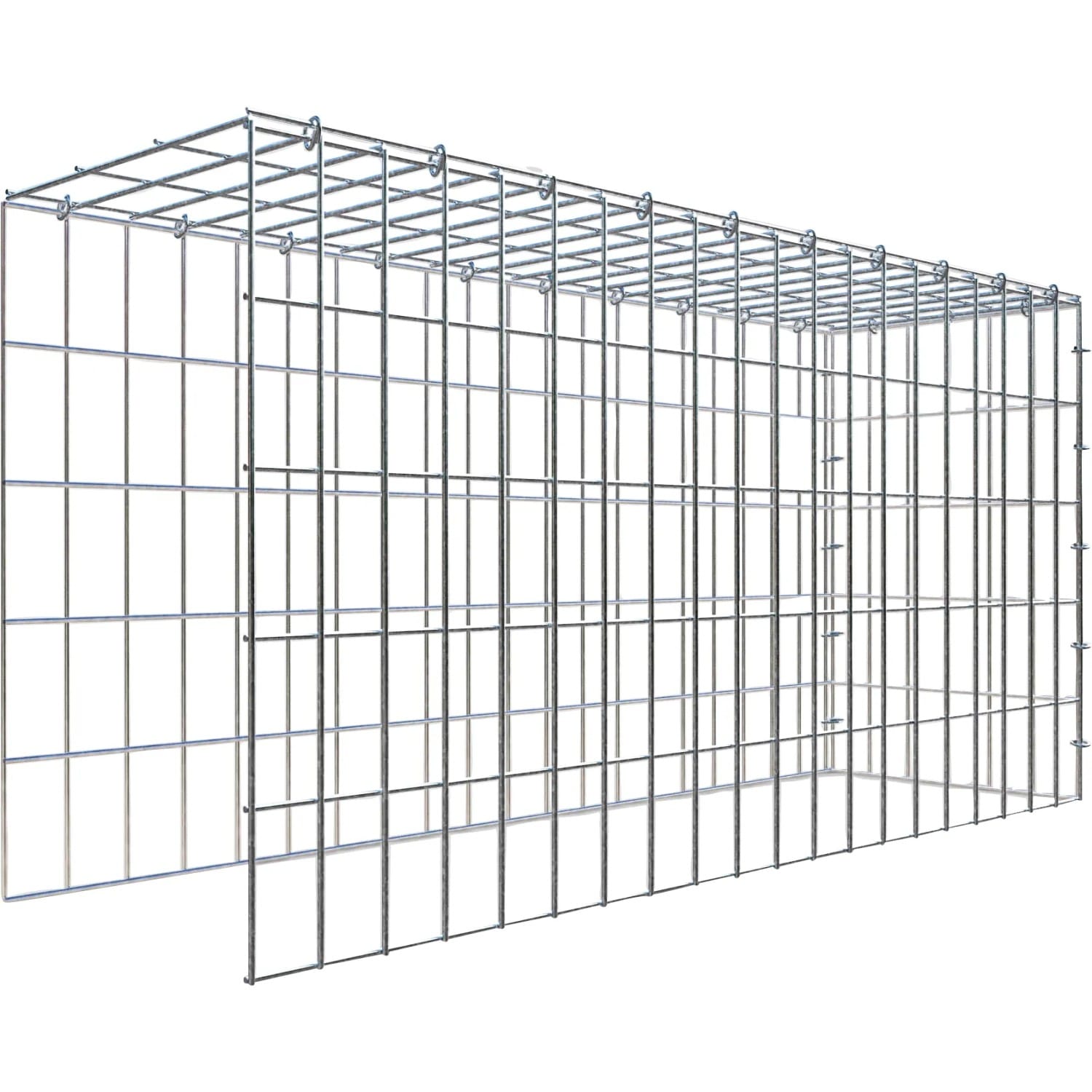 Gabiona C-Ring-Gabione-Anbaukorb Typ 4 50 x 100 x 30 cm Maschenw 5 x 10 cm