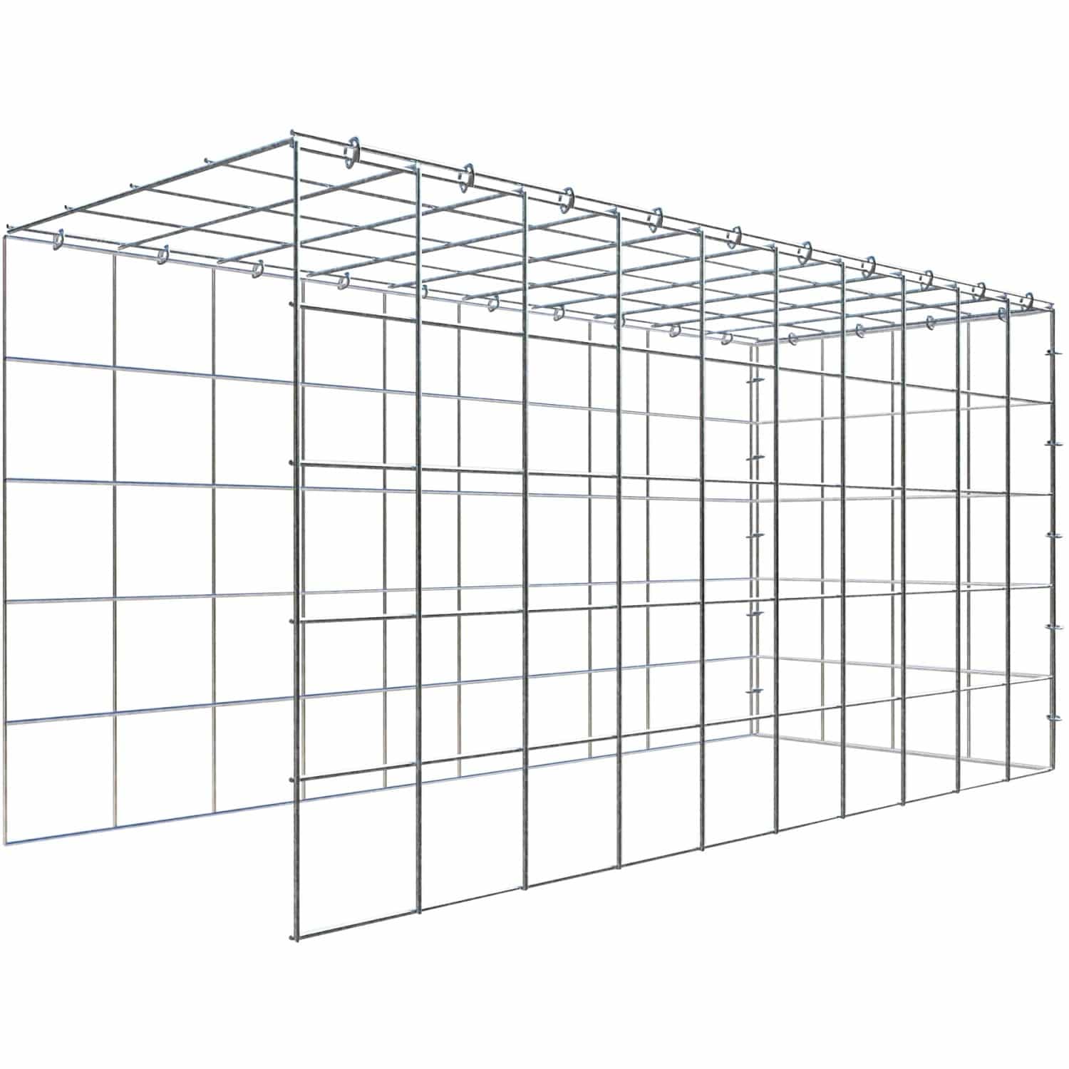 Gabiona C-Ring-Gabione-Anbaukorb Typ 4 50 x 100 x 40 cm Maschenw 10 x 10 cm