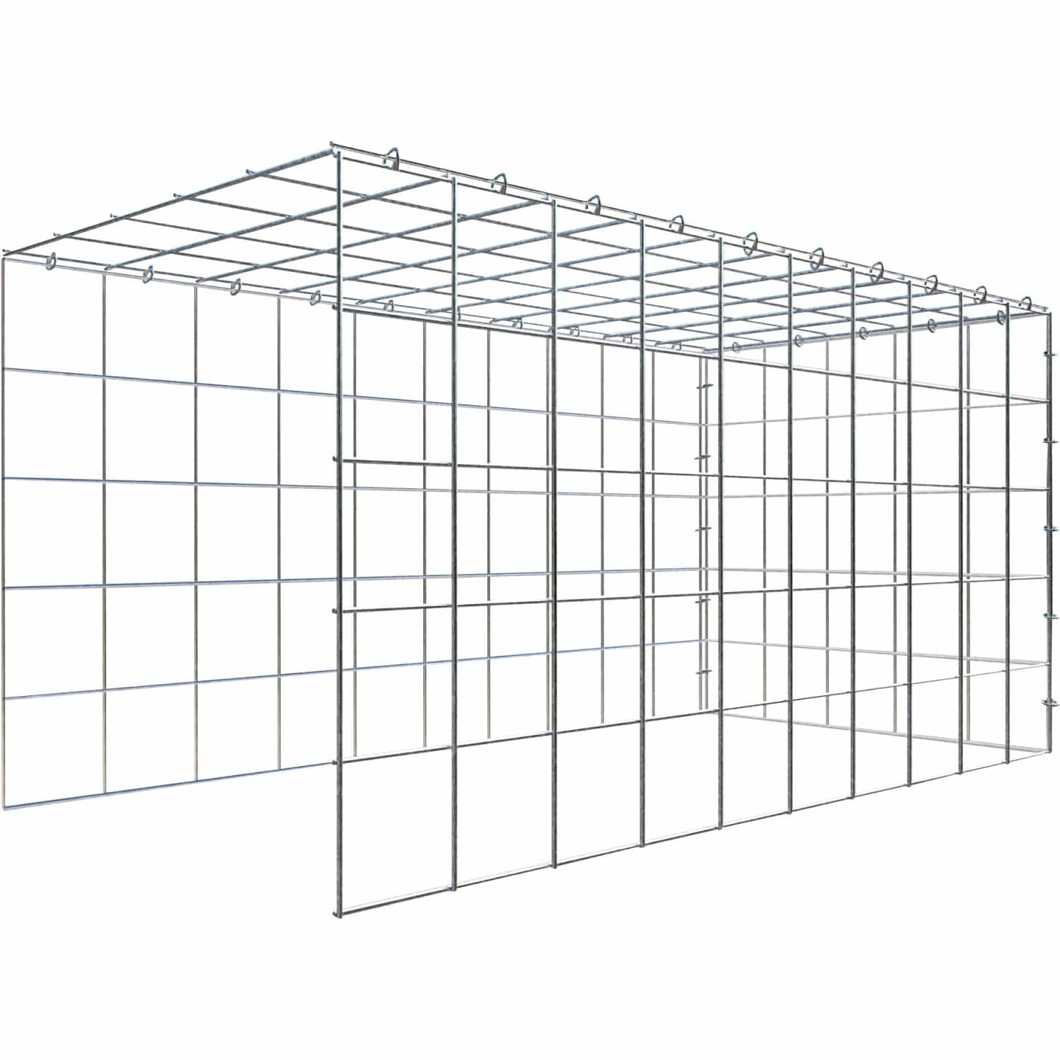 Gabiona C-Ring-Gabione-Anbaukorb Typ 4 50 x 100 x 50 cm Maschenw 10 x 10 cm