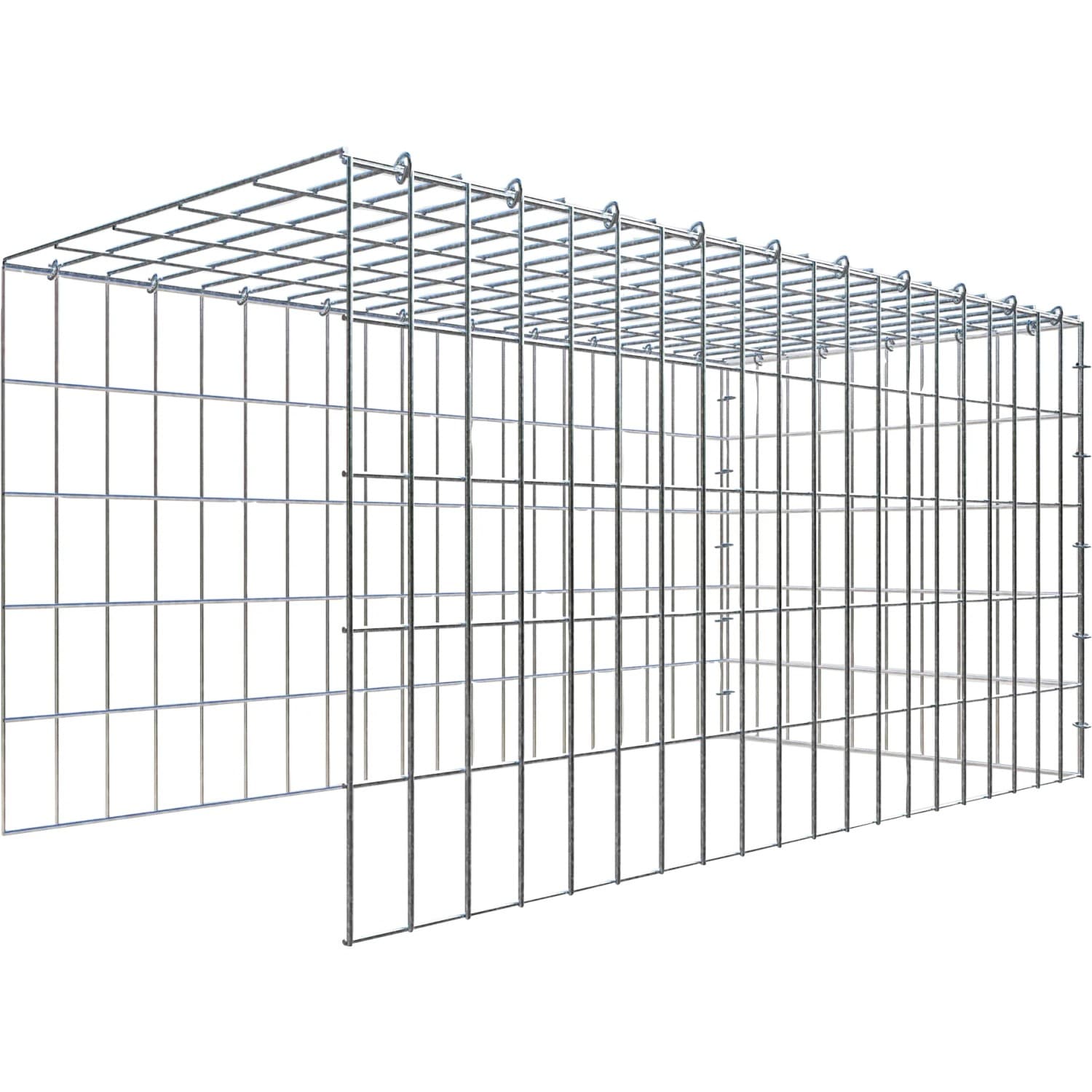 Gabiona C-Ring-Gabione-Anbaukorb Typ 4 50 x 100 x 50 cm Maschenw 5 x 10 cm