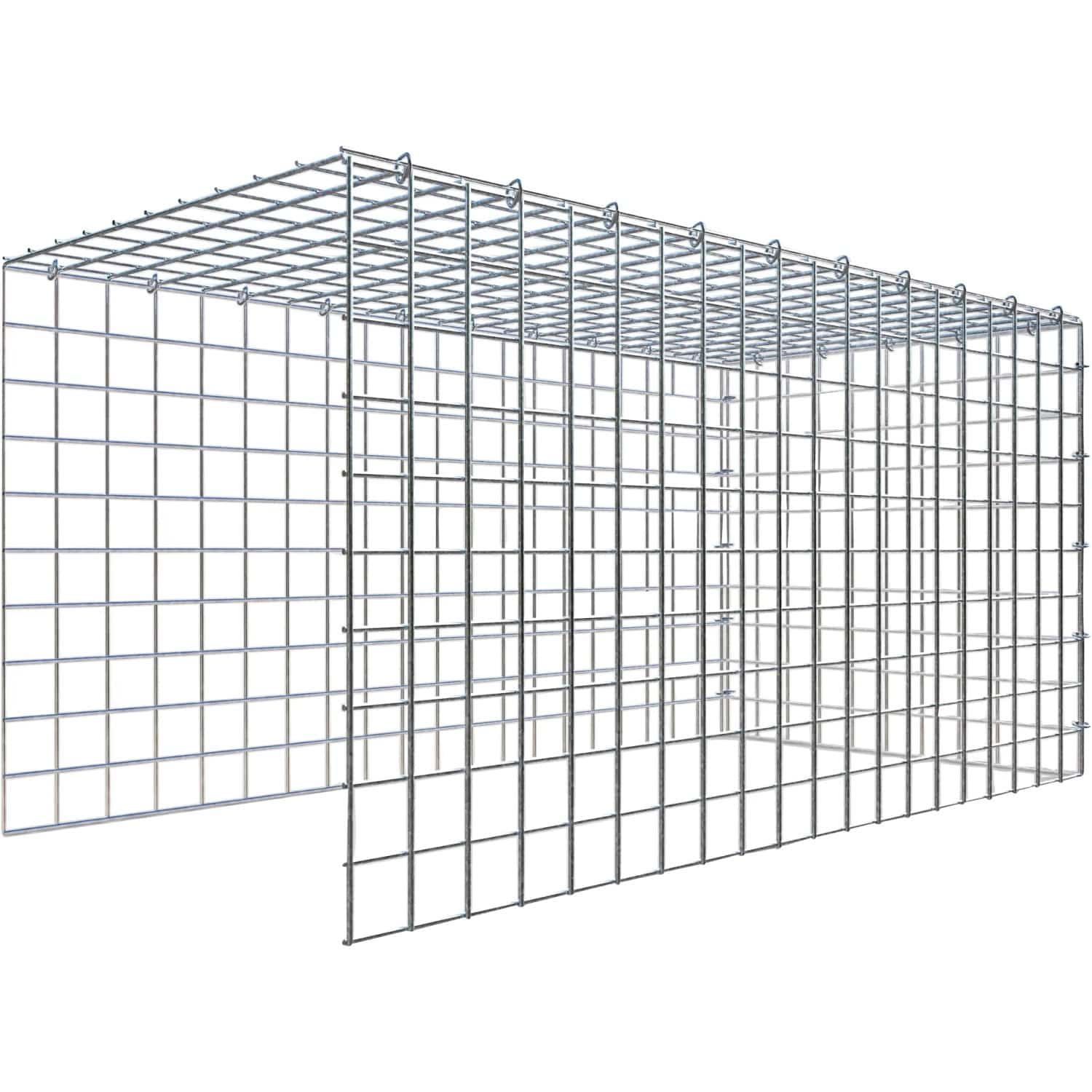 Gabiona C-Ring-Gabione-Anbaukorb Typ 4 50 x 100 x 50 cm Maschenw 5 x 5 cm