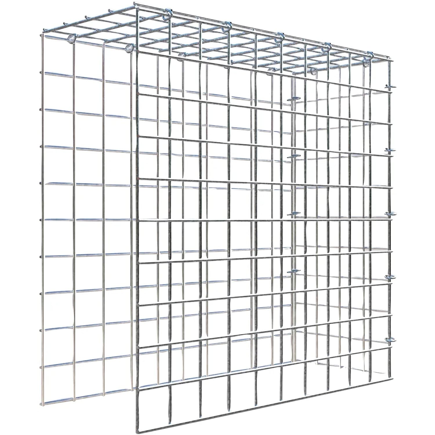 Gabiona C-Ring-Gabione-Anbaukorb Typ 4 50 x 50 x 20 cm Maschenw 5 x 5 cm