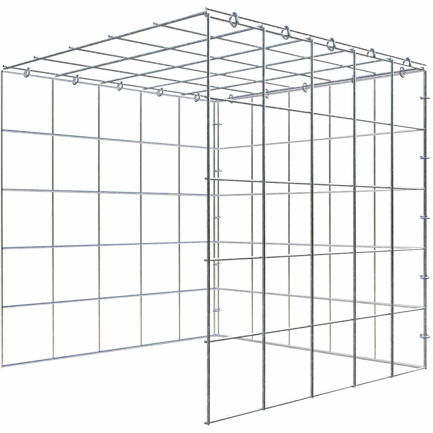 Gabiona C-Ring-Gabione-Anbaukorb Typ 4 50 x 50 x 50 cm Maschenw 10 x 10 cm