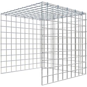 Gabiona C-Ring-Gabione-Anbaukorb Typ 4 50 x 50 x 50 cm Maschenw 5 x 5 cm