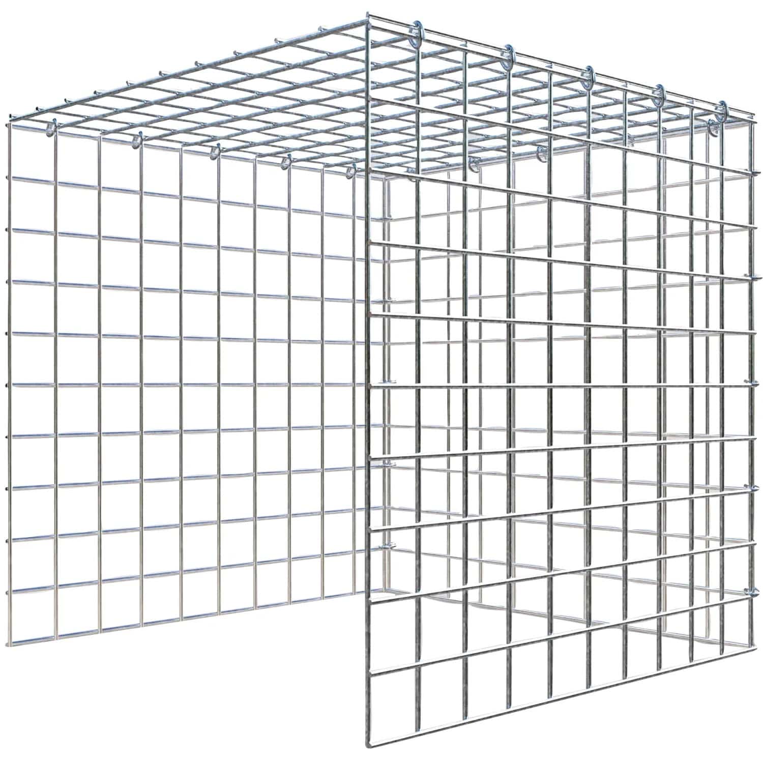 Gabiona C-Ring-Gabione-Anbaukorb Typ 4 50 x 50 x 50 cm Maschenw 5 x 5 cm