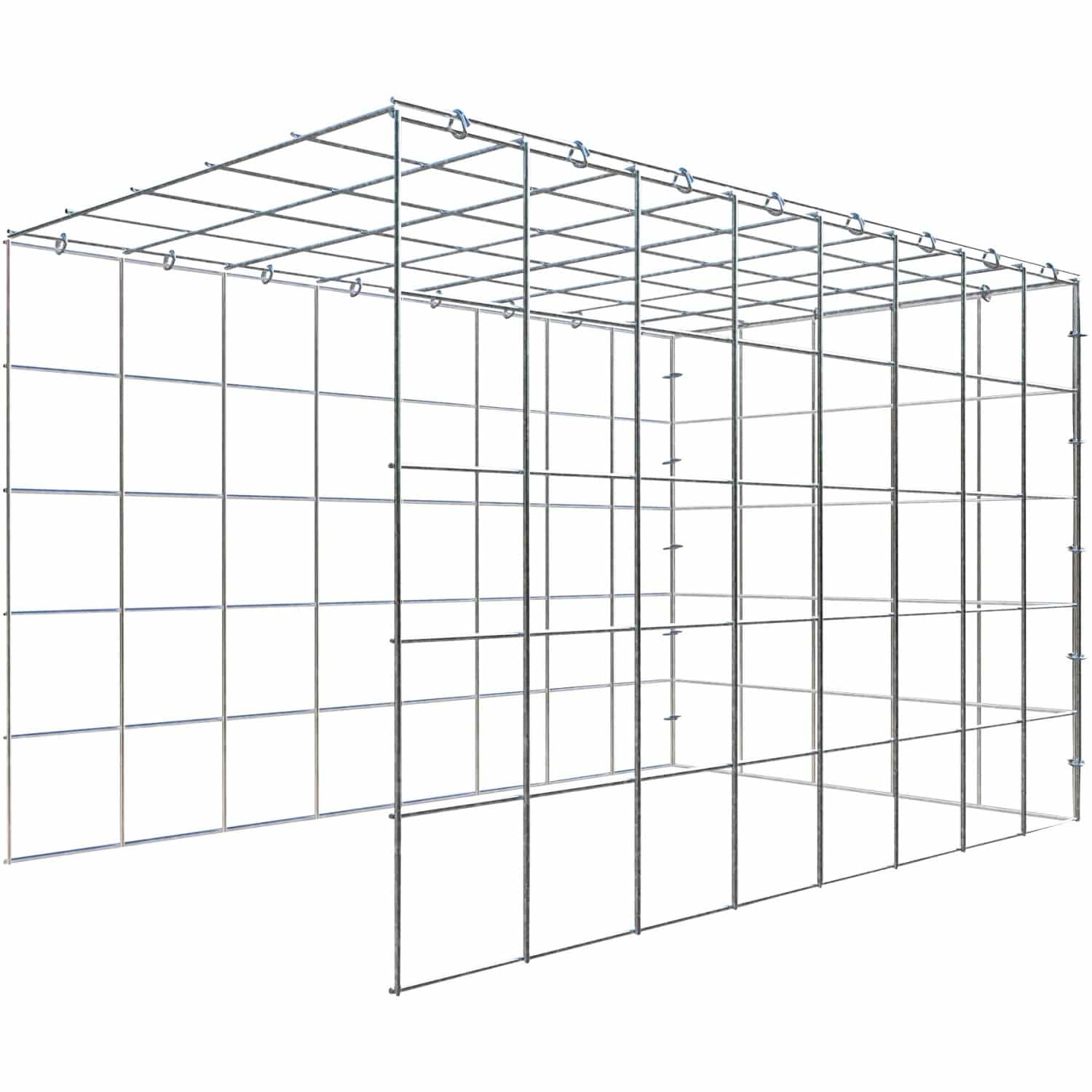 Gabiona C-Ring-Gabione-Anbaukorb Typ 4 50 x 80 x 50 cm Maschenw 10 x 10 cm
