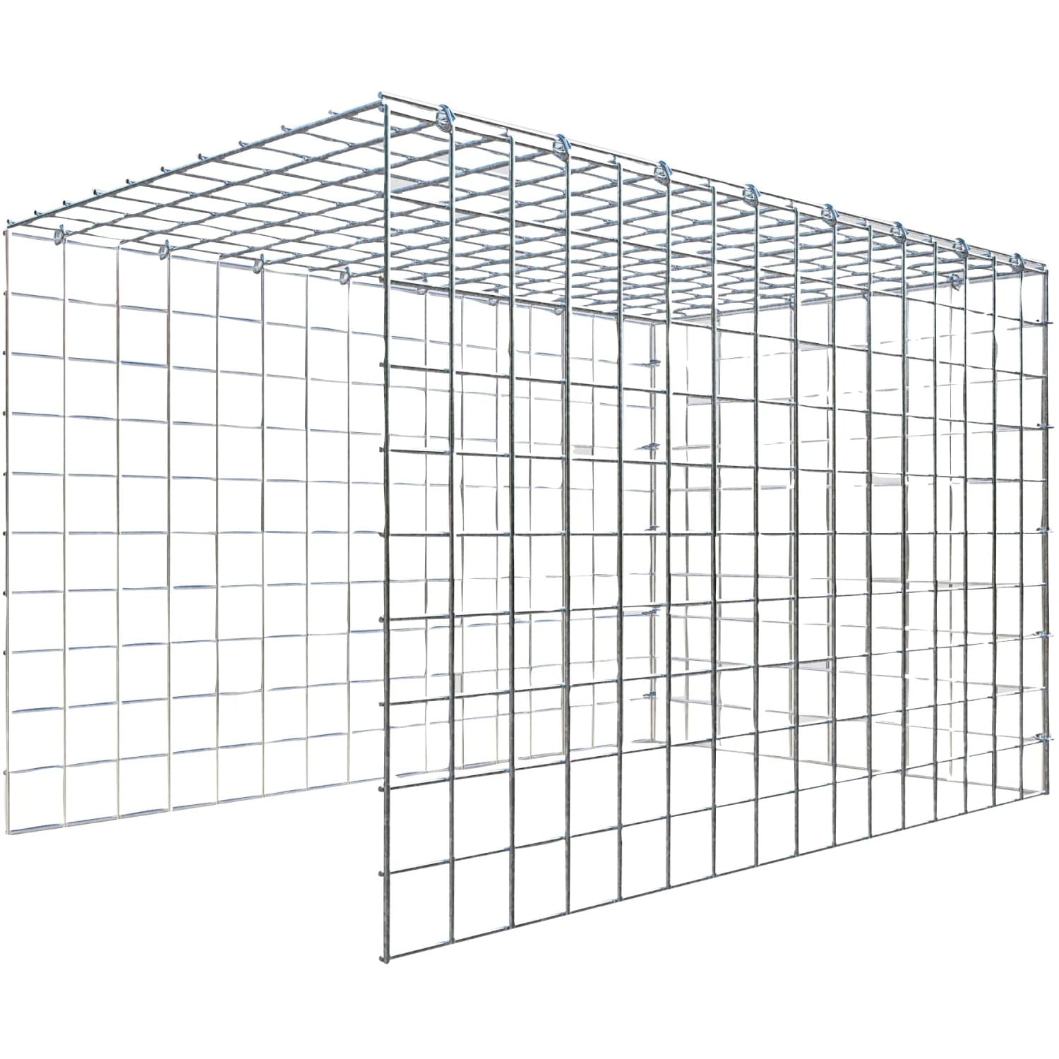 Gabiona C-Ring-Gabione-Anbaukorb Typ 4 50 x 80 x 50 cm Maschenw 5 x 5 cm