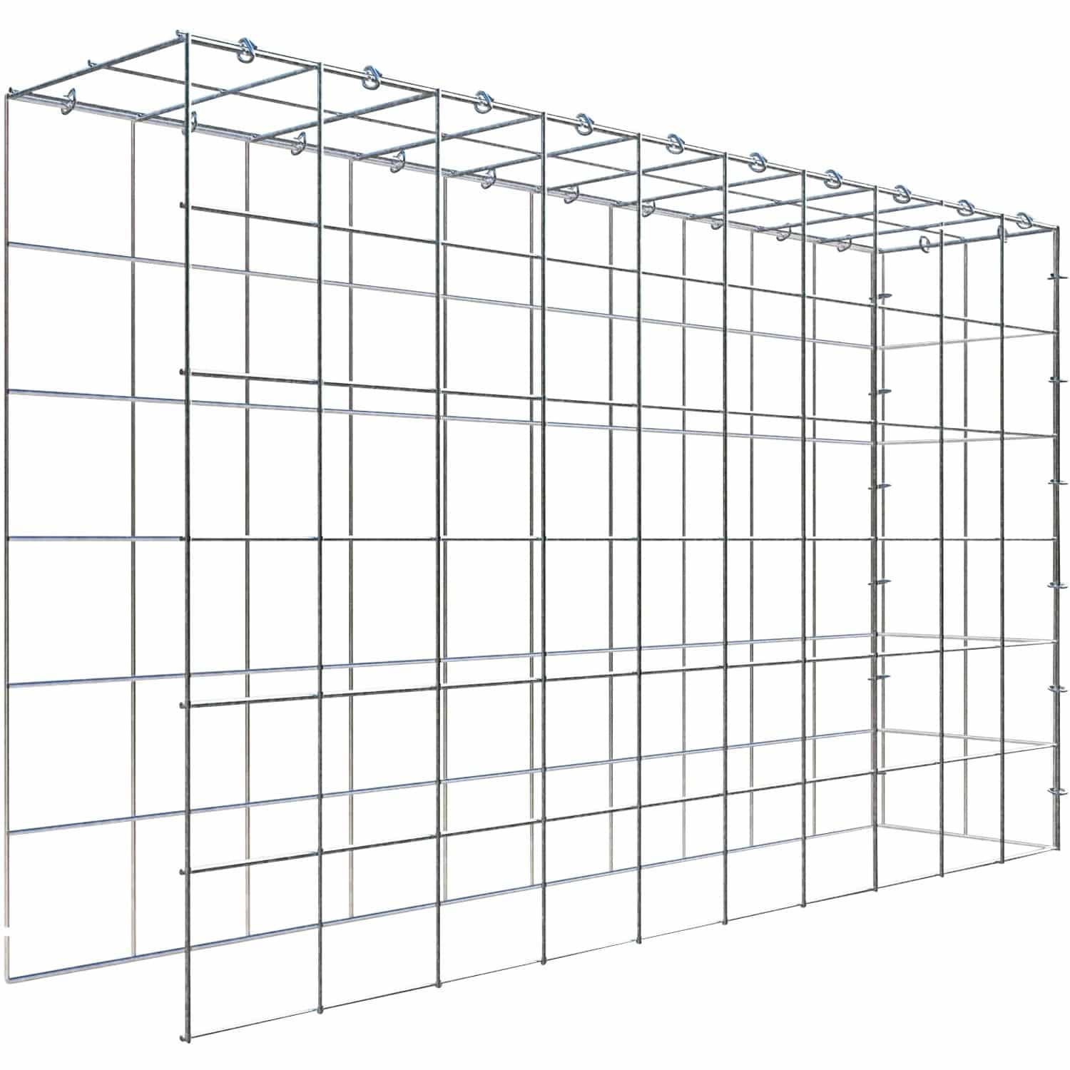 Gabiona C-Ring-Gabione-Anbaukorb Typ 4 60 x 100 x 20 cm Maschenw 10 x 10 cm