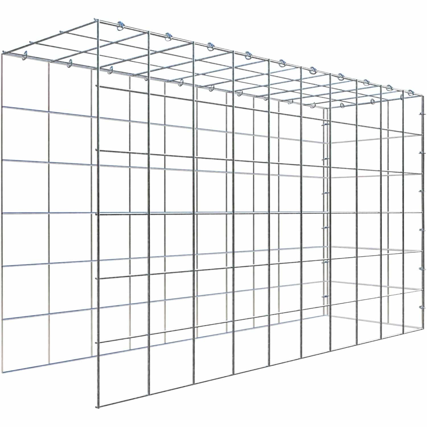 Gabiona C-Ring-Gabione-Anbaukorb Typ 4 60 x 100 x 30 cm Maschenw 10 x 10 cm