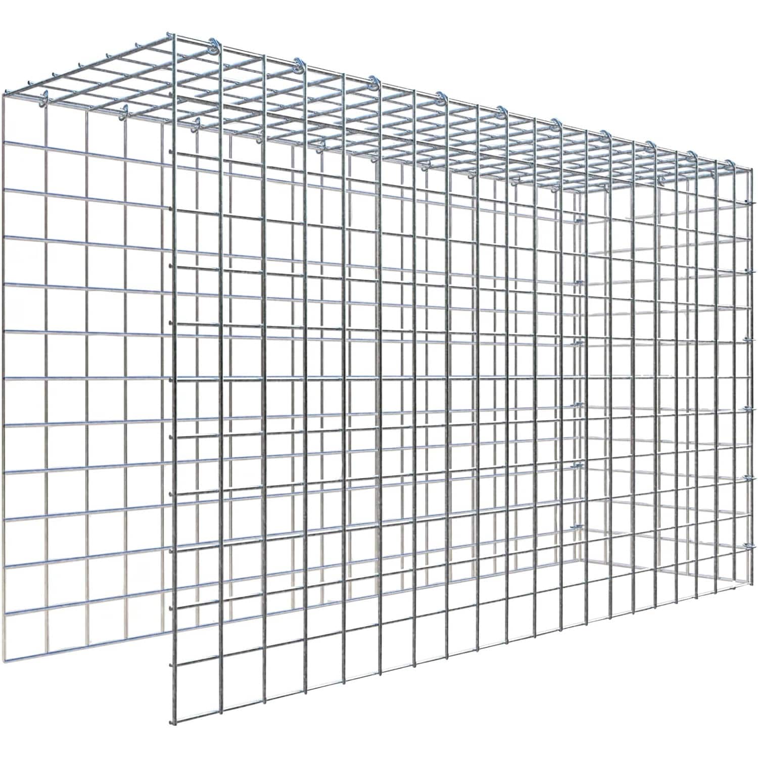 Gabiona C-Ring-Gabione-Anbaukorb Typ 4 60 x 100 x 30 cm Maschenw 5 x 5 cm