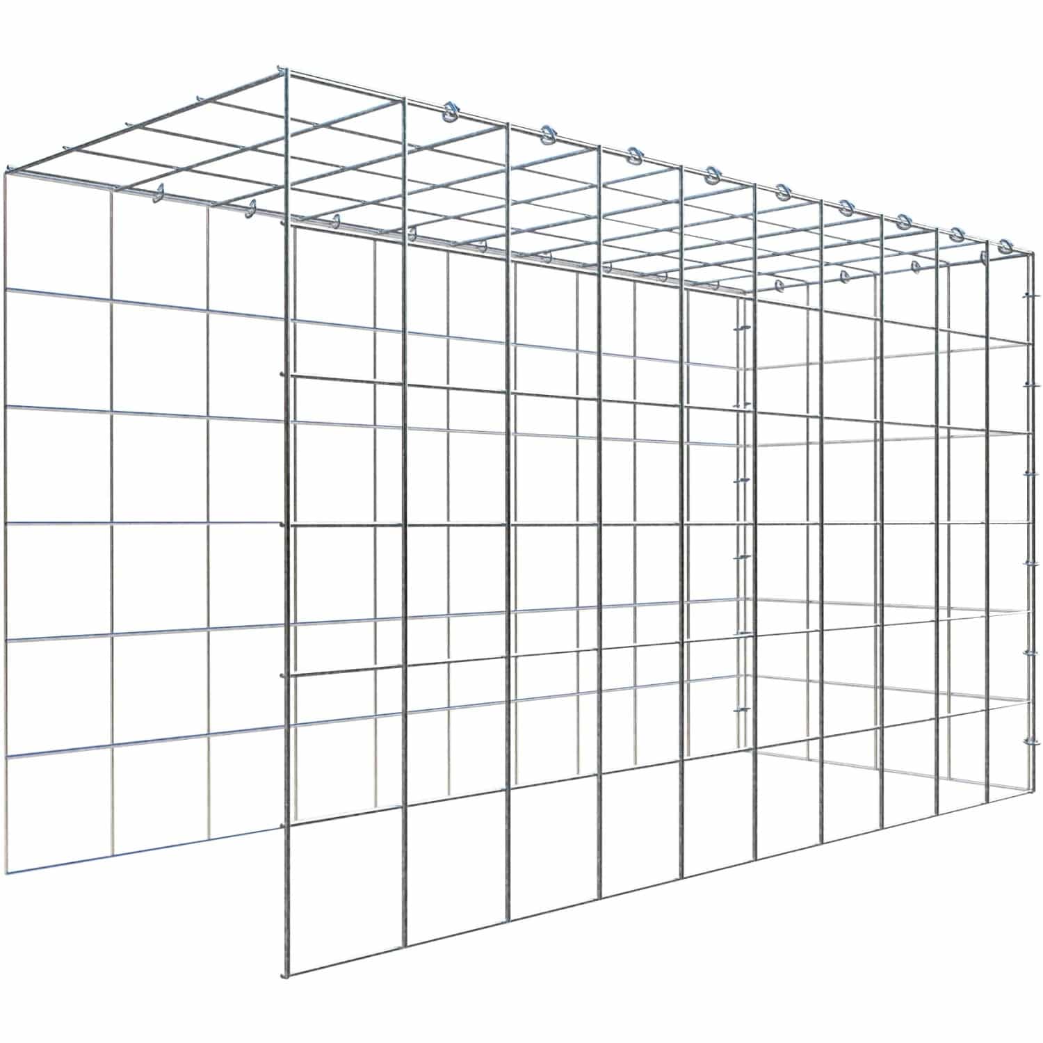 Gabiona C-Ring-Gabione-Anbaukorb Typ 4 60 x 100 x 40 cm Maschenw 10 x 10 cm