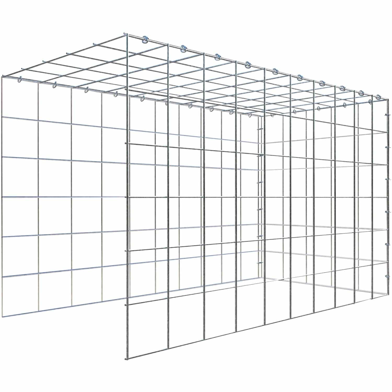 Gabiona C-Ring-Gabione-Anbaukorb Typ 4 60 x 100 x 50 cm Maschenw 10 x 10 cm