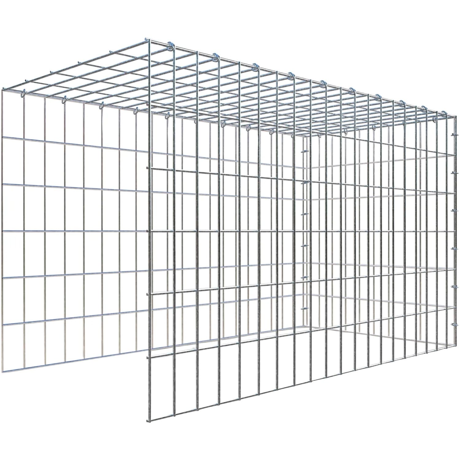 Gabiona C-Ring-Gabione-Anbaukorb Typ 4 60 x 100 x 50 cm Maschenw 5 x 10 cm