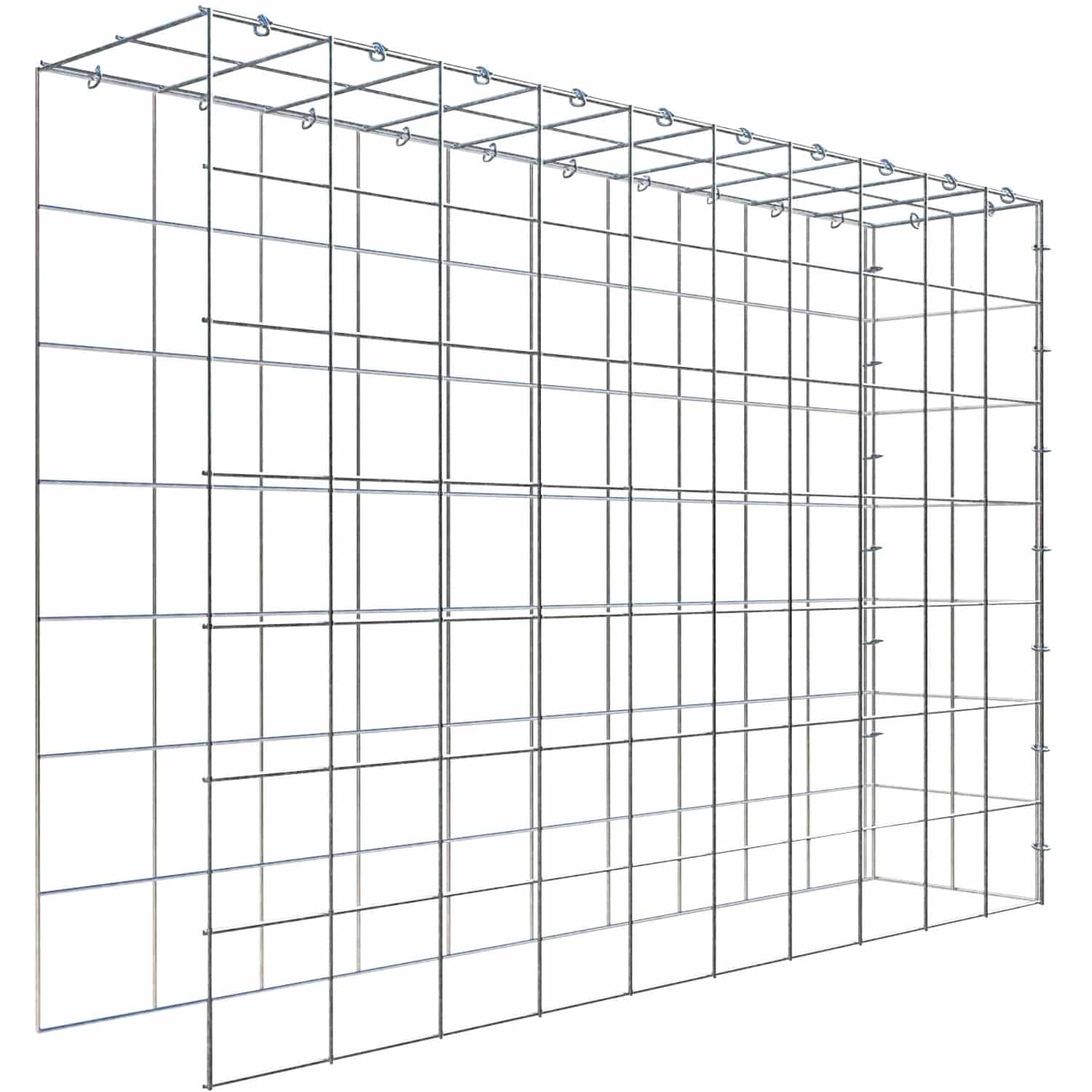 Gabiona C-Ring-Gabione-Anbaukorb Typ 4 70 x 100 x 20 cm Maschenw 10 x 10 cm