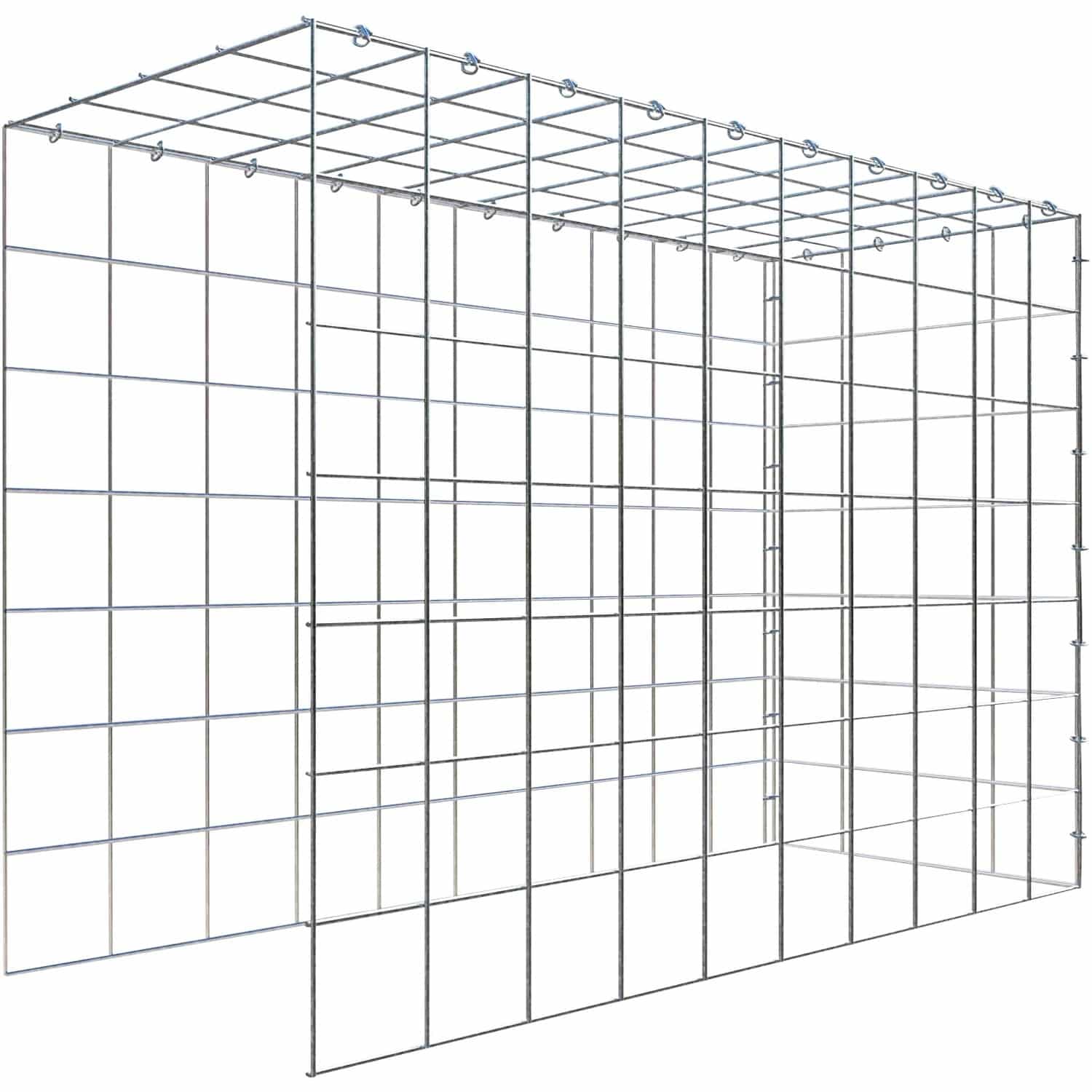 Gabiona C-Ring-Gabione-Anbaukorb Typ 4 70 x 100 x 40 cm Maschenw 10 x 10 cm