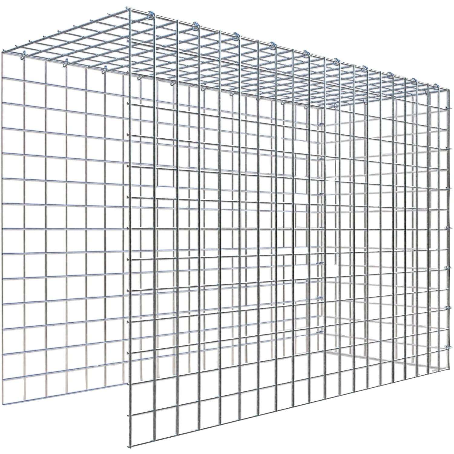Gabiona C-Ring-Gabione-Anbaukorb Typ 4 70 x 100 x 40 cm Maschenw 5 x 5 cm