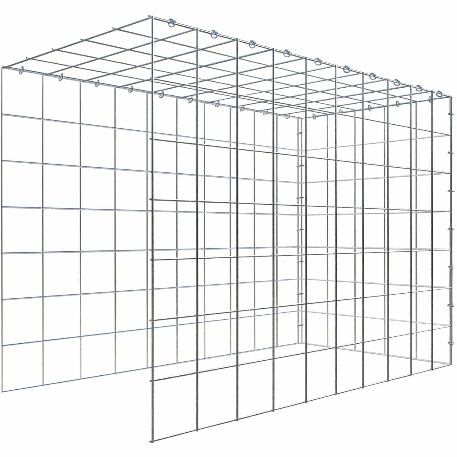 Gabiona C-Ring-Gabione-Anbaukorb Typ 4 70 x 100 x 50 cm Maschenw 10 x 10 cm