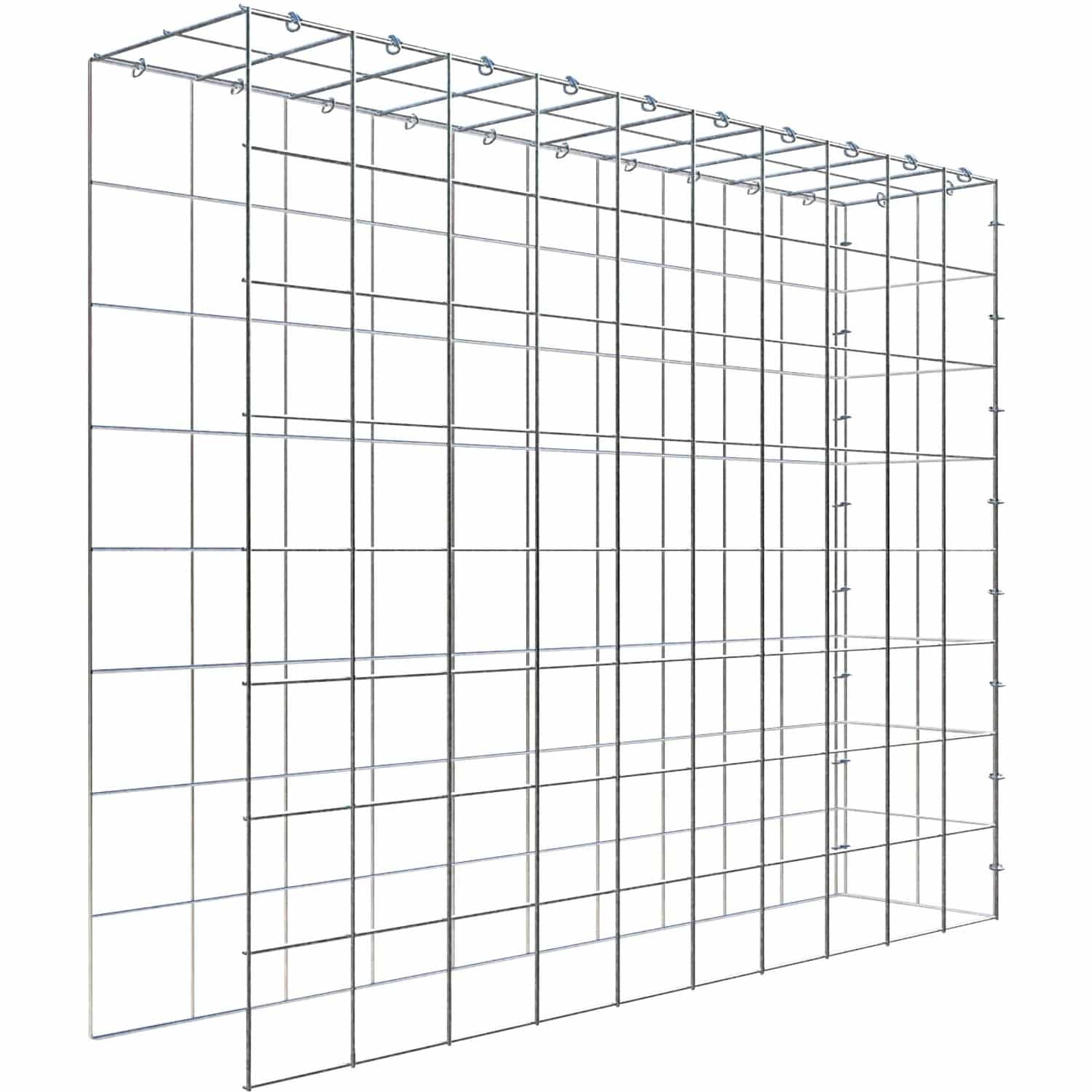 Gabiona C-Ring-Gabione-Anbaukorb Typ 4 80 x 100 x 20 cm Maschenw 10 x 10 cm