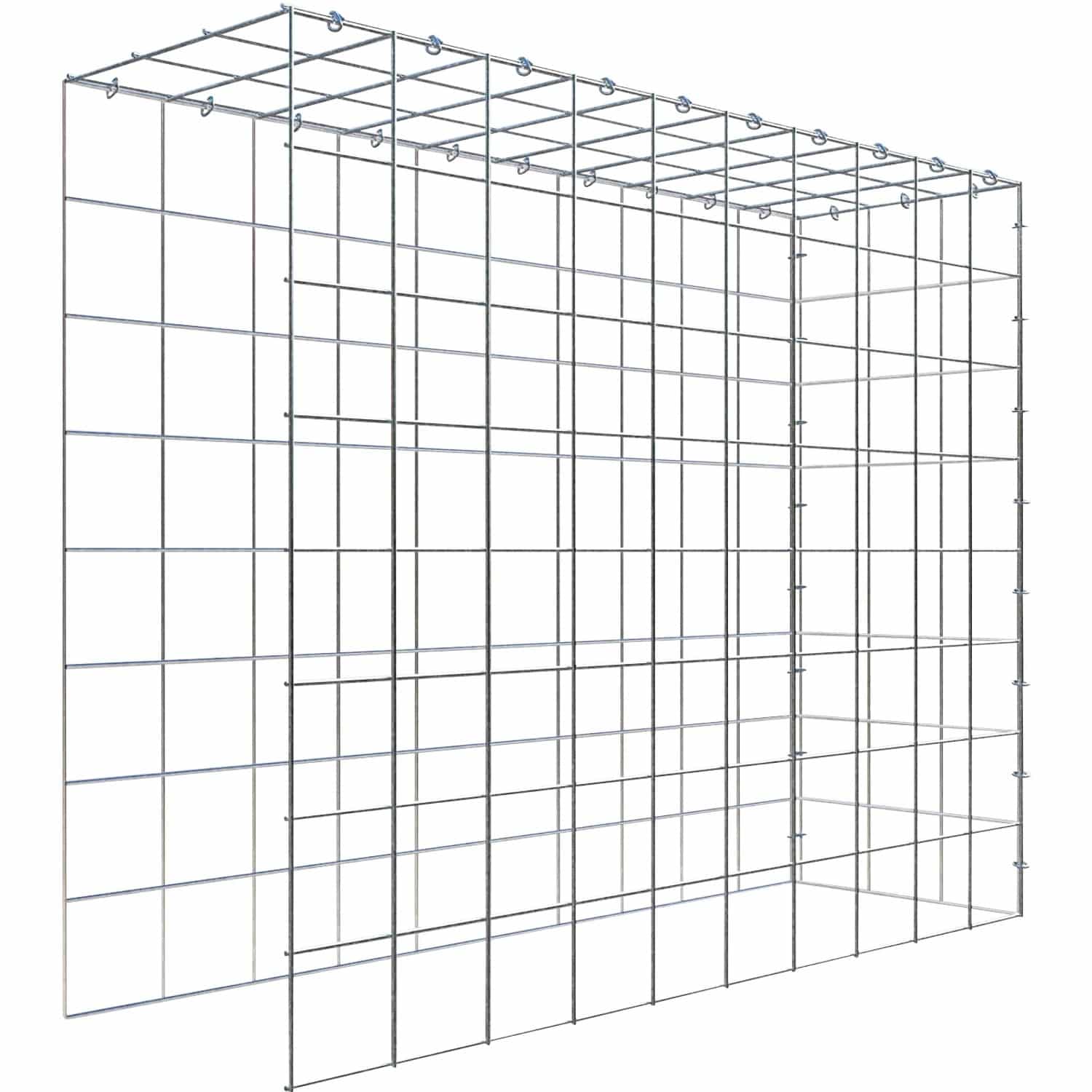 Gabiona C-Ring-Gabione-Anbaukorb Typ 4 80 x 100 x 30 cm Maschenw 10 x 10 cm