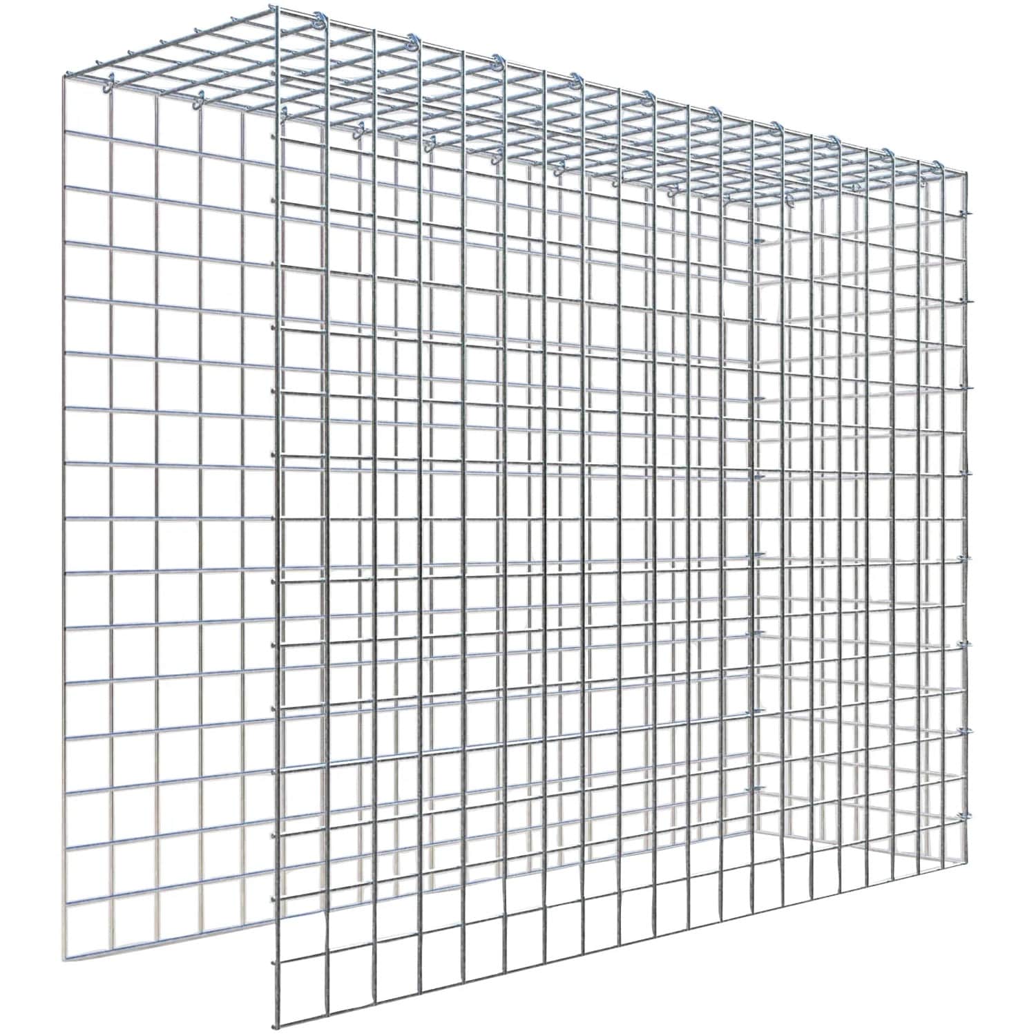 Gabiona C-Ring-Gabione-Anbaukorb Typ 4 80 x 100 x 30 cm Maschenw 5 x 5 cm