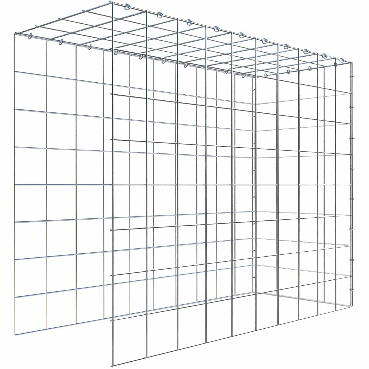Gabiona C-Ring-Gabione-Anbaukorb Typ 4 80 x 100 x 40 cm Maschenw 10 x 10 cm