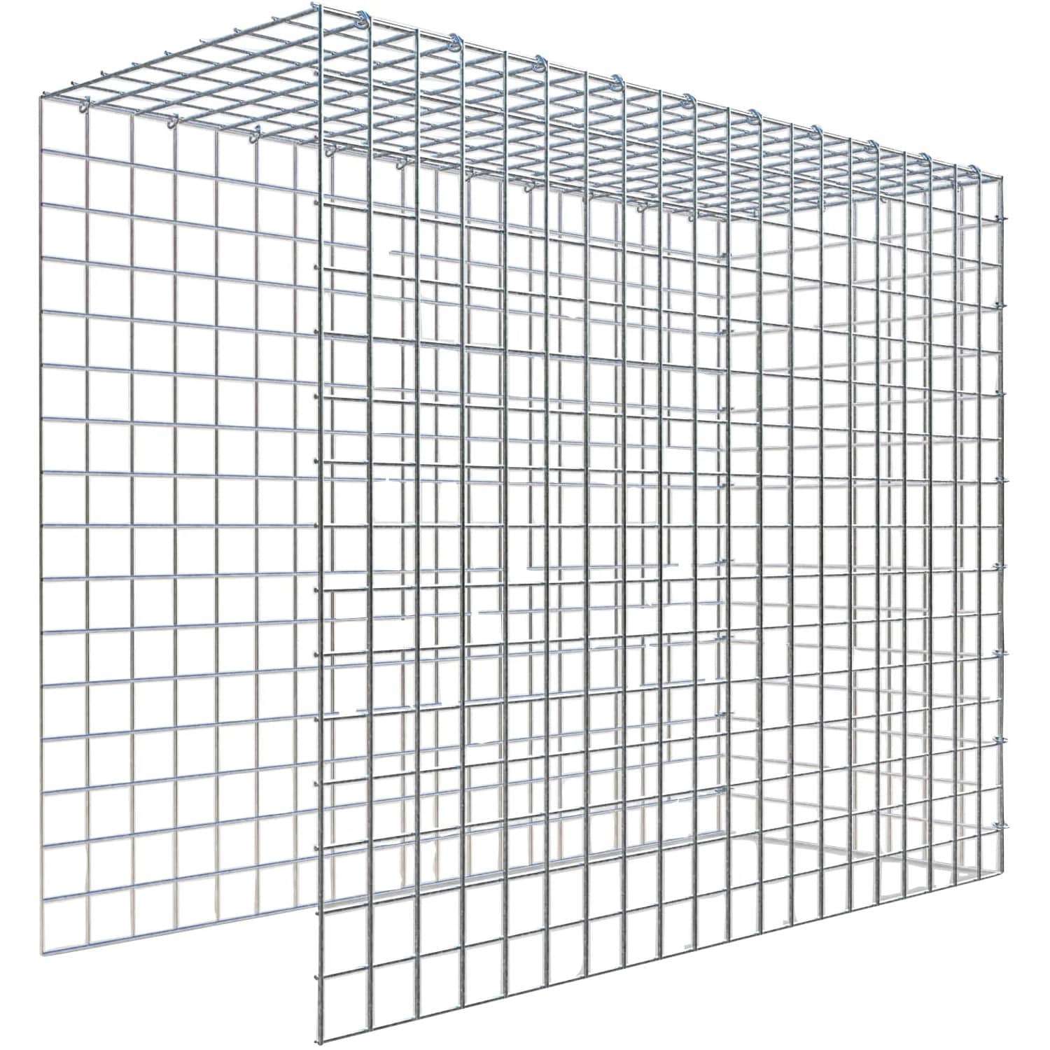 Gabiona C-Ring-Gabione-Anbaukorb Typ 4 80 x 100 x 40 cm Maschenw 5 x 5 cm