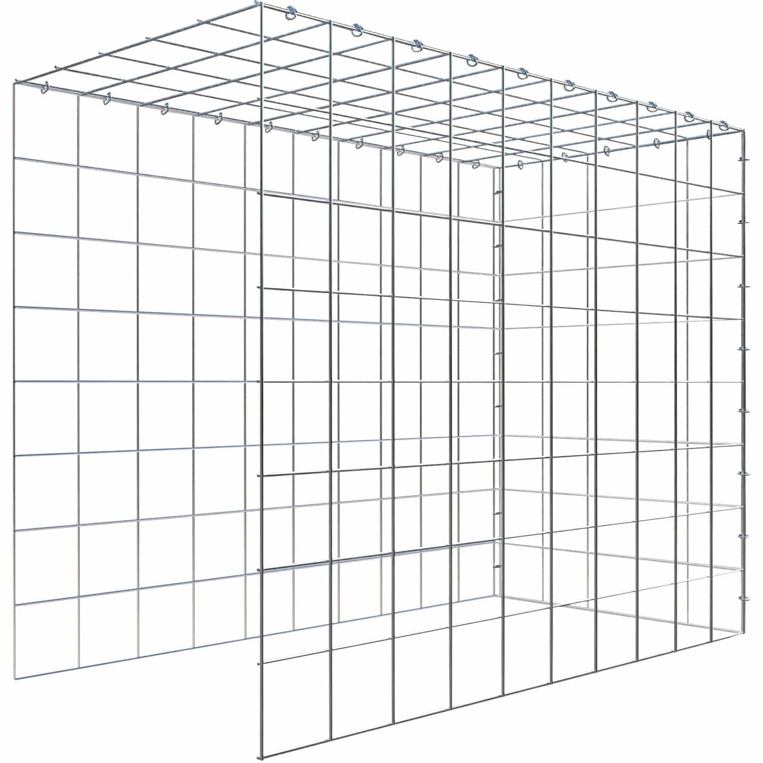 Gabiona C-Ring-Gabione-Anbaukorb Typ 4 80 x 100 x 50 cm Maschenw 10 x 10 cm