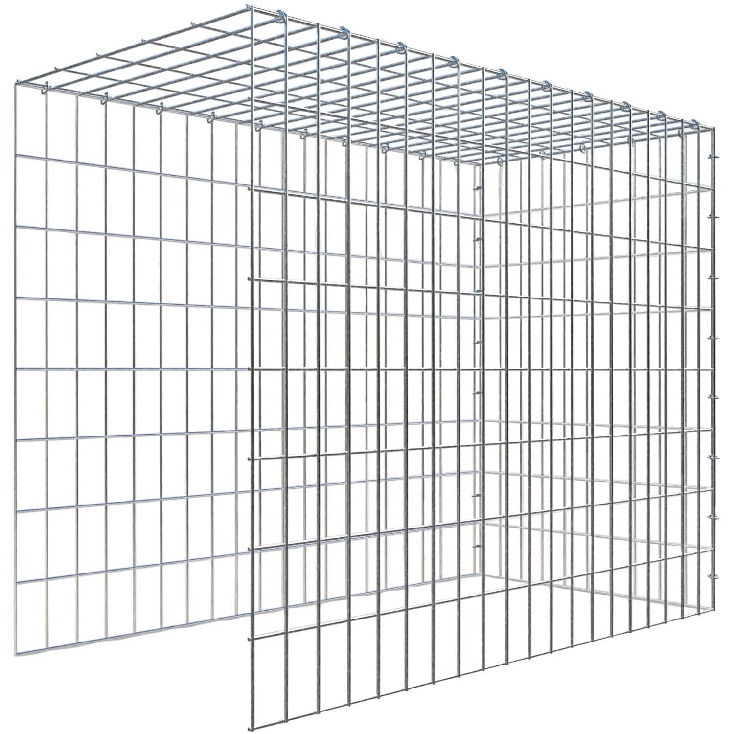 Gabiona C-Ring-Gabione-Anbaukorb Typ 4 80 x 100 x 50 cm Maschenw 5 x 10 cm