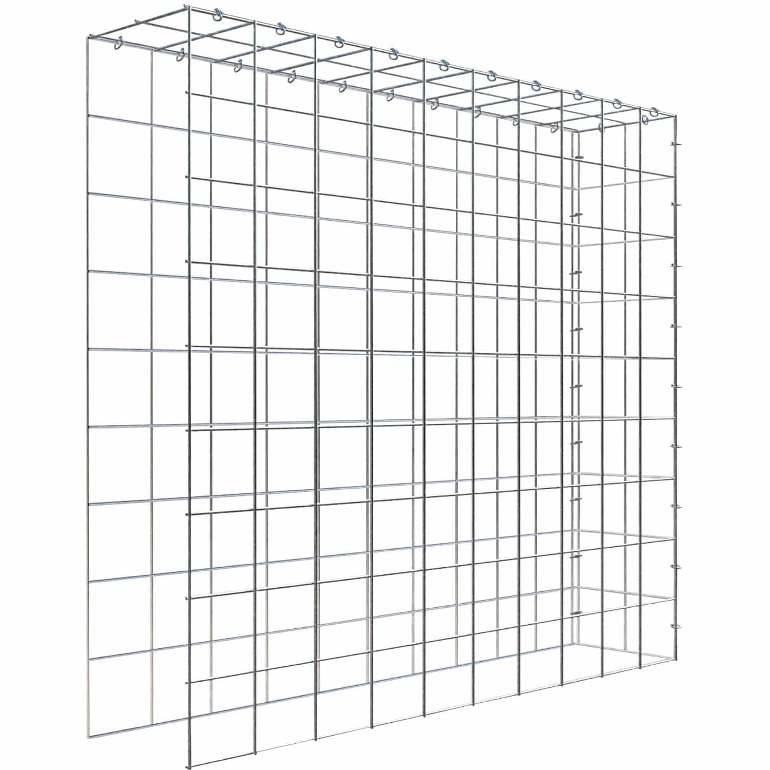 Gabiona C-Ring-Gabione-Anbaukorb Typ 4 90 x 100 x 20 cm Maschenw 10 x 10 cm