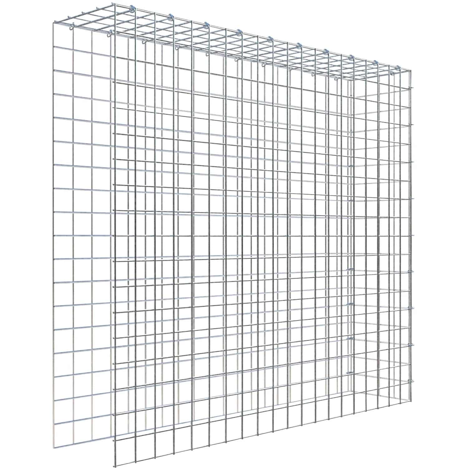 Gabiona C-Ring-Gabione-Anbaukorb Typ 4 90 x 100 x 20 cm Maschenw 5 x 5 cm