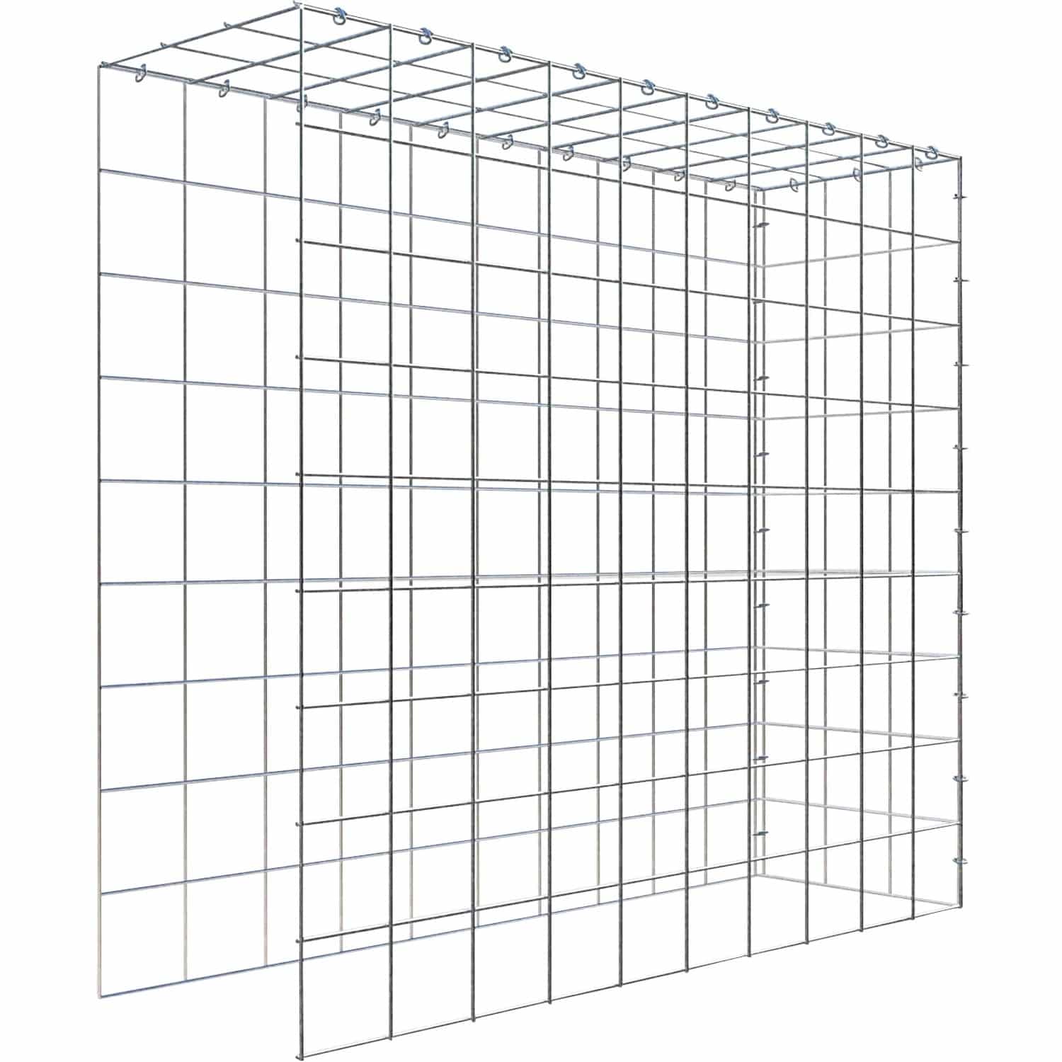 Gabiona C-Ring-Gabione-Anbaukorb Typ 4 90 x 100 x 30 cm Maschenw 10 x 10 cm