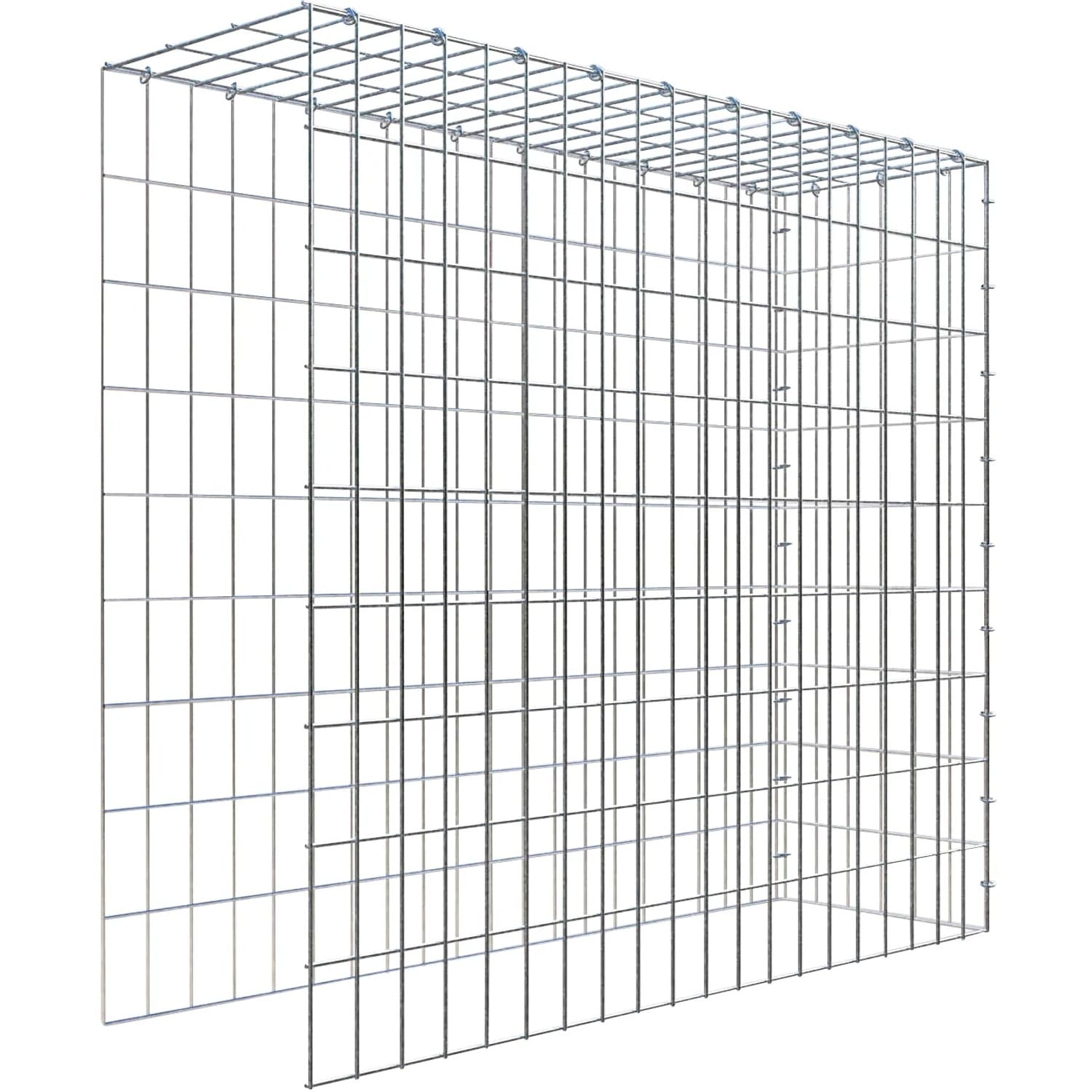 Gabiona C-Ring-Gabione-Anbaukorb Typ 4 90 x 100 x 30 cm Maschenw 5 x 10 cm