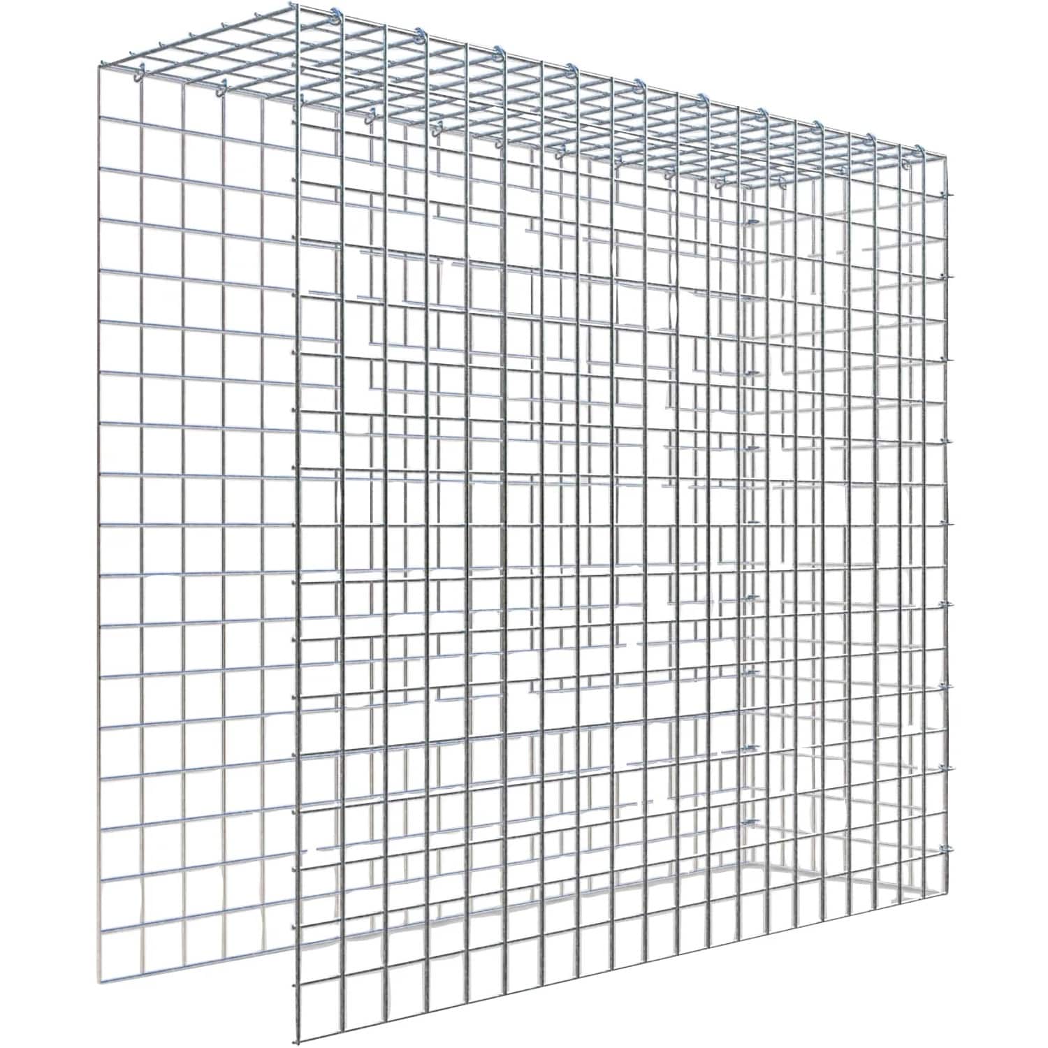 Gabiona C-Ring-Gabione-Anbaukorb Typ 4 90 x 100 x 30 cm Maschenw 5 x 5 cm