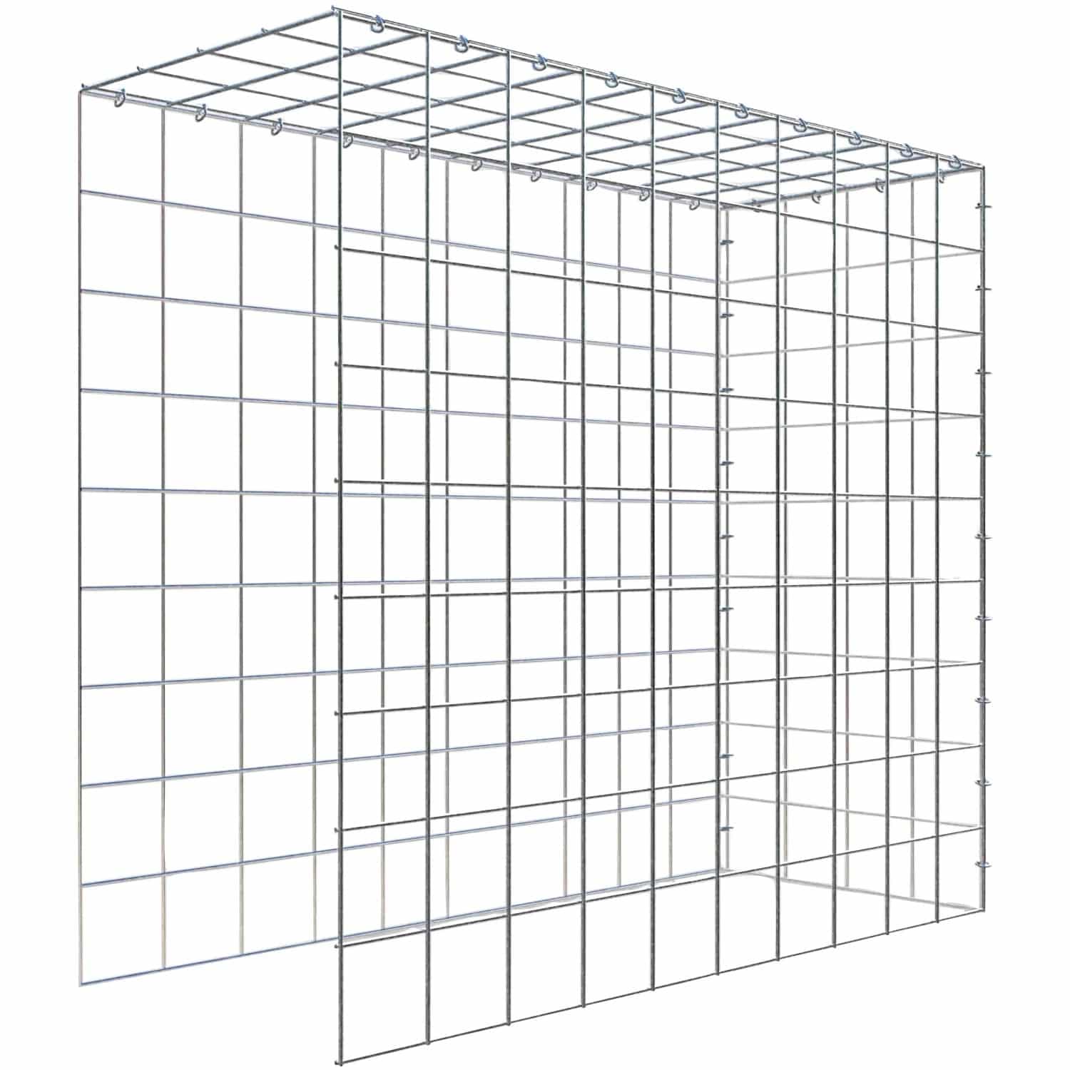 Gabiona C-Ring-Gabione-Anbaukorb Typ 4 90 x 100 x 40 cm Maschenw 10 x 10 cm