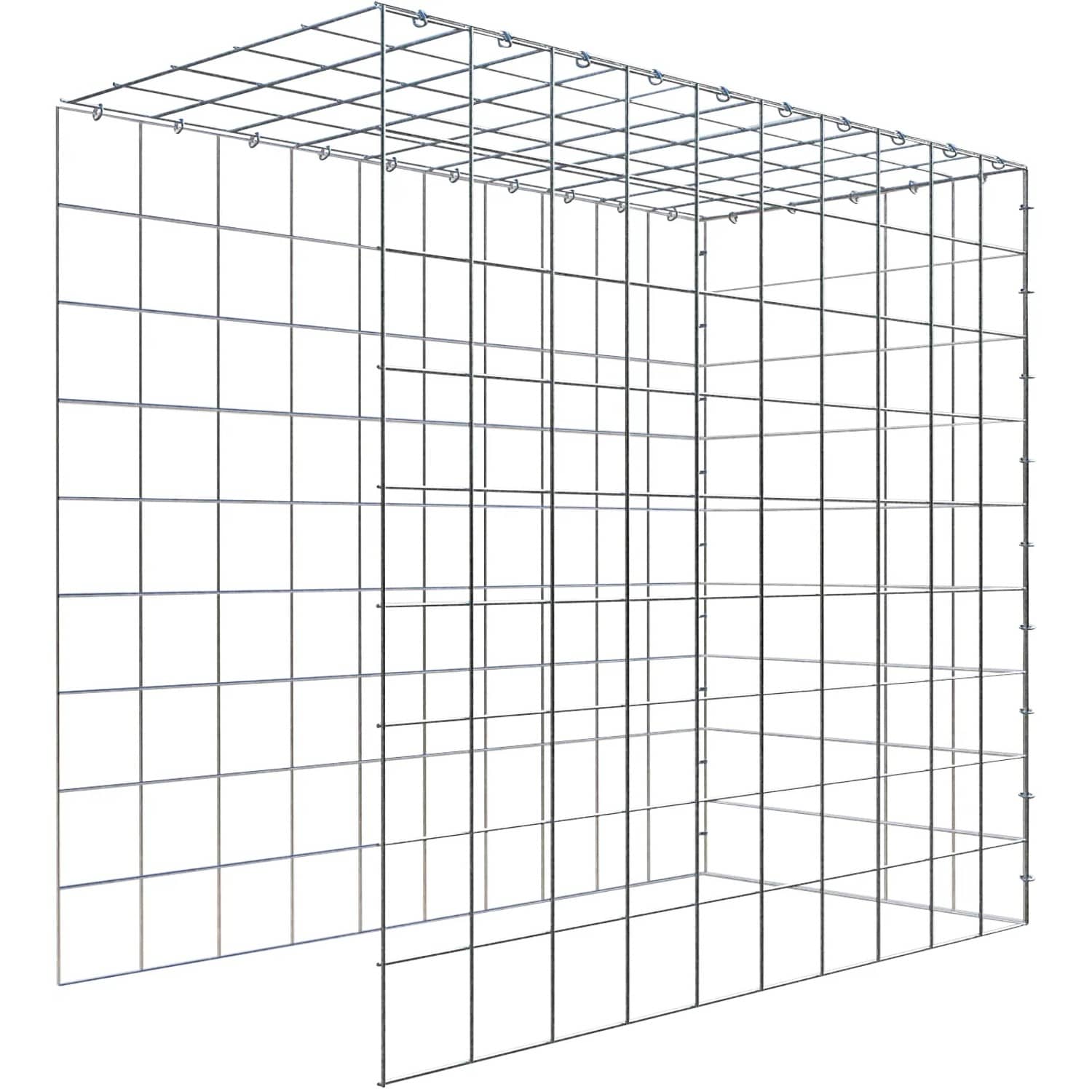 Gabiona C-Ring-Gabione-Anbaukorb Typ 4 90 x 100 x 50 cm Maschenw 10 x 10 cm