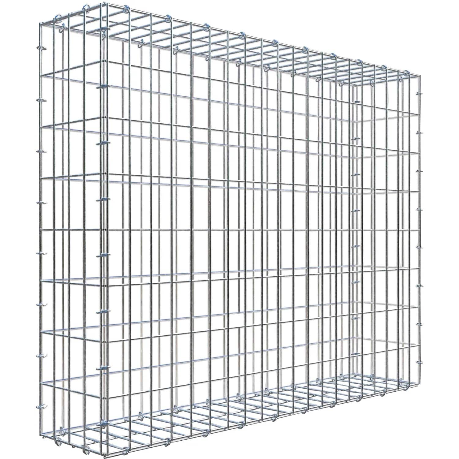 Gabiona C-Ring Gabionenkorb 100 cm x 80 cm x 20 cm Maschenweite 5 cm x 10 cm
